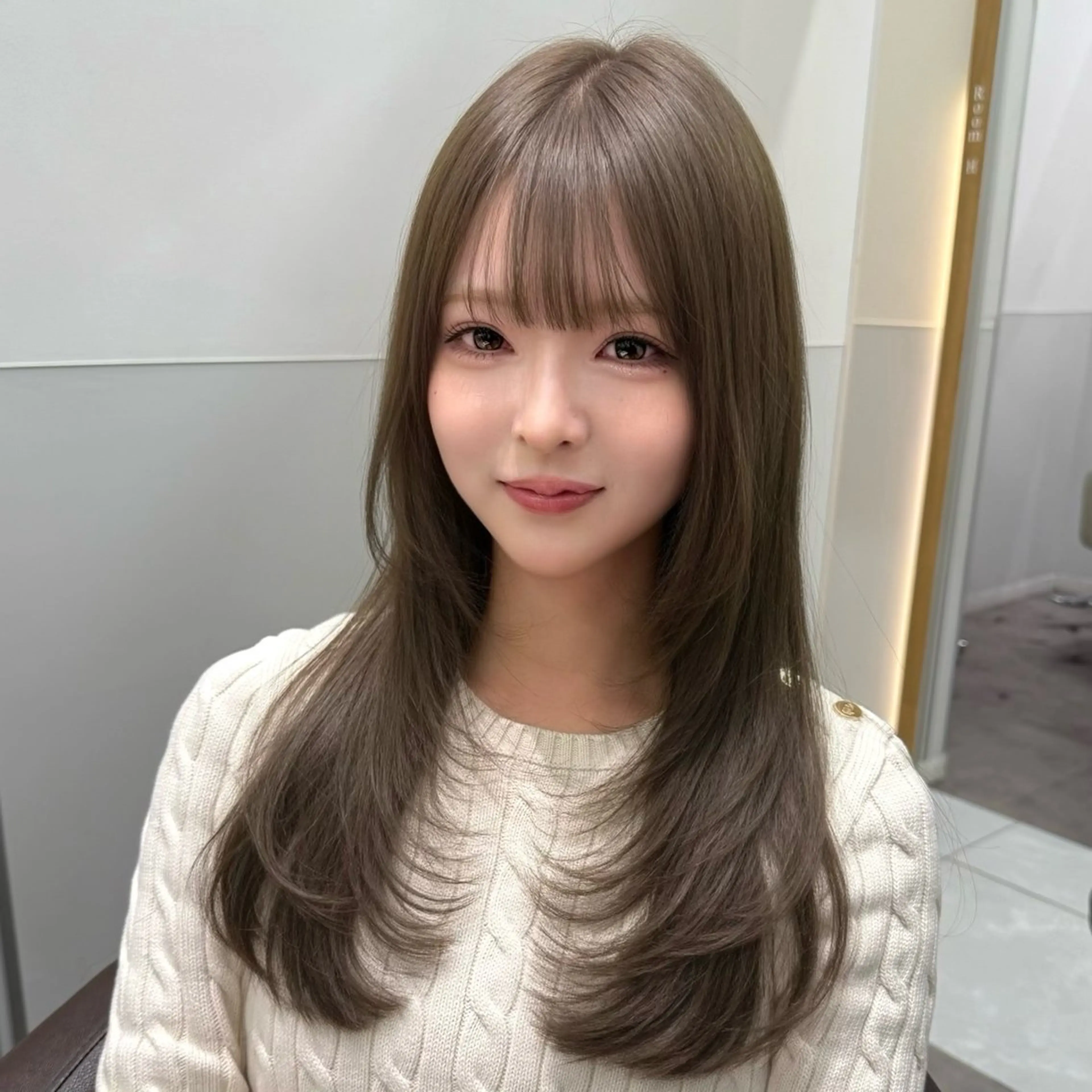 ミディアム カット ヘアカラー トリートメント ️🫧レイヤーカット 銀座/れいか️️🫧のヘアスタイル