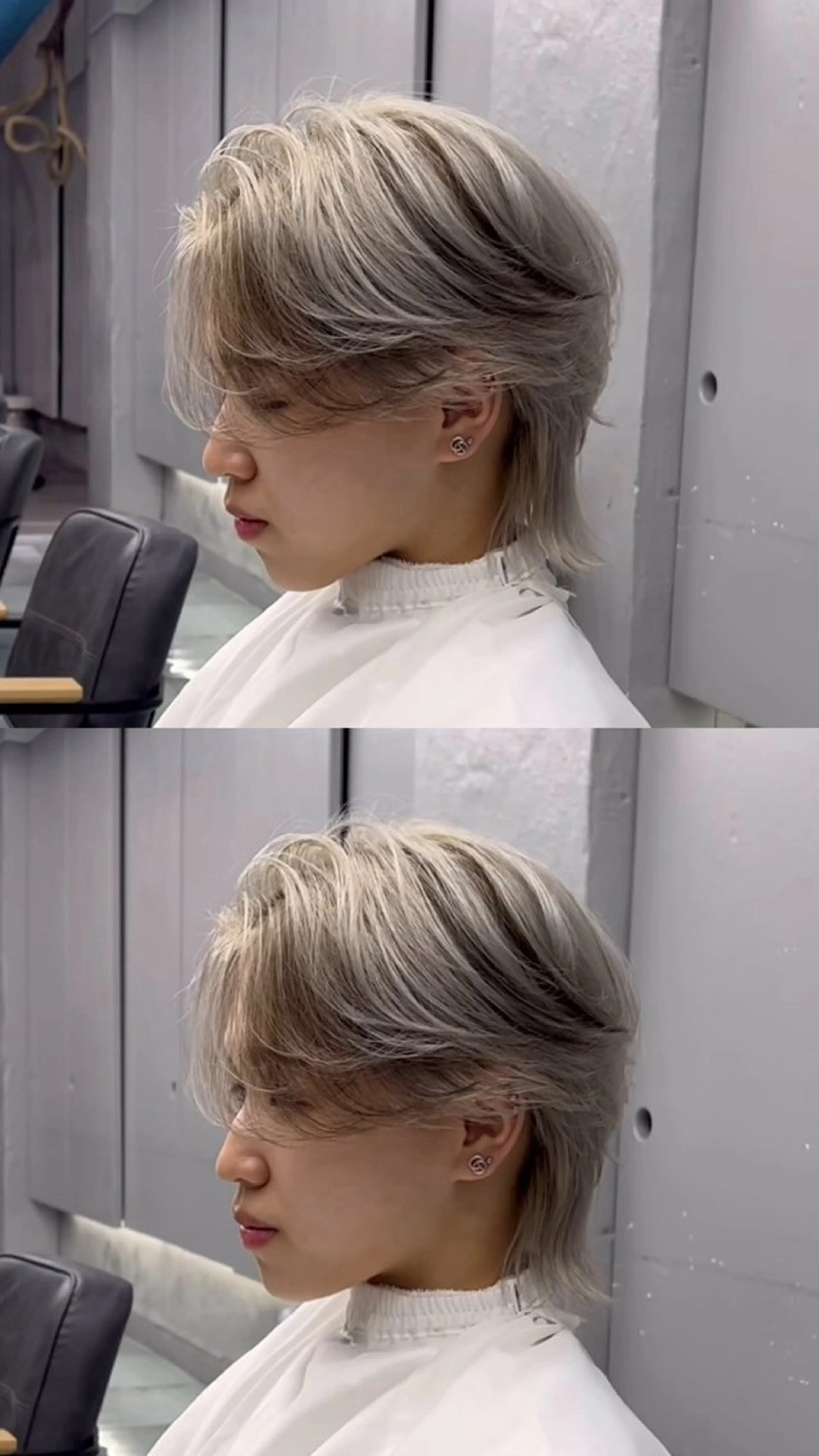 ショート メンズ センターパート レイヤーカット カット メンズパーマ/韓国 ヘア/Mino🤍のヘアスタイル