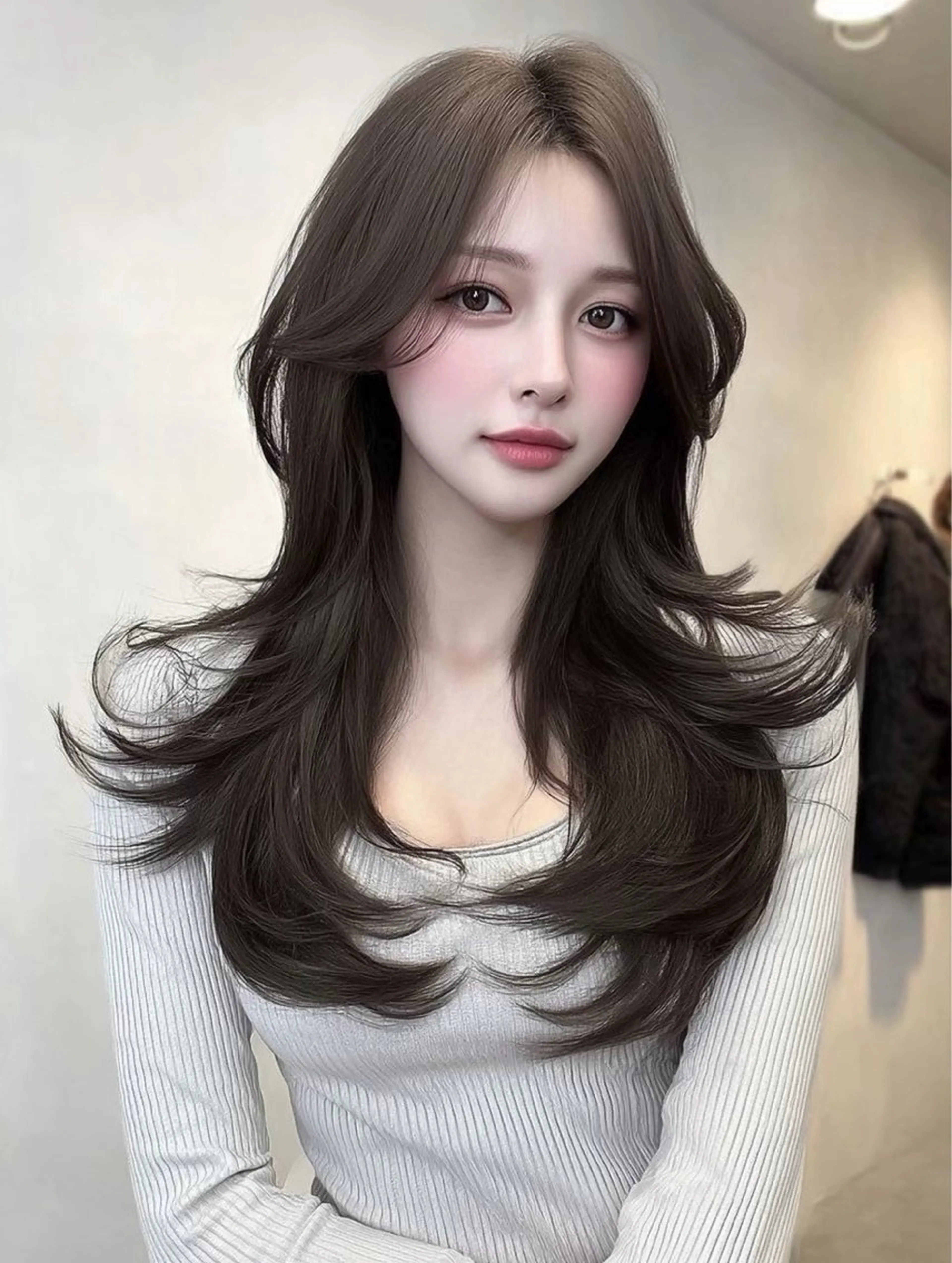 ロング 髪質改善 韓国風ヘア トリートメント カット ヘアカラー トリートメント 韓国ヘア/透明感カラ ー/梅田/ayanoのヘアスタイル