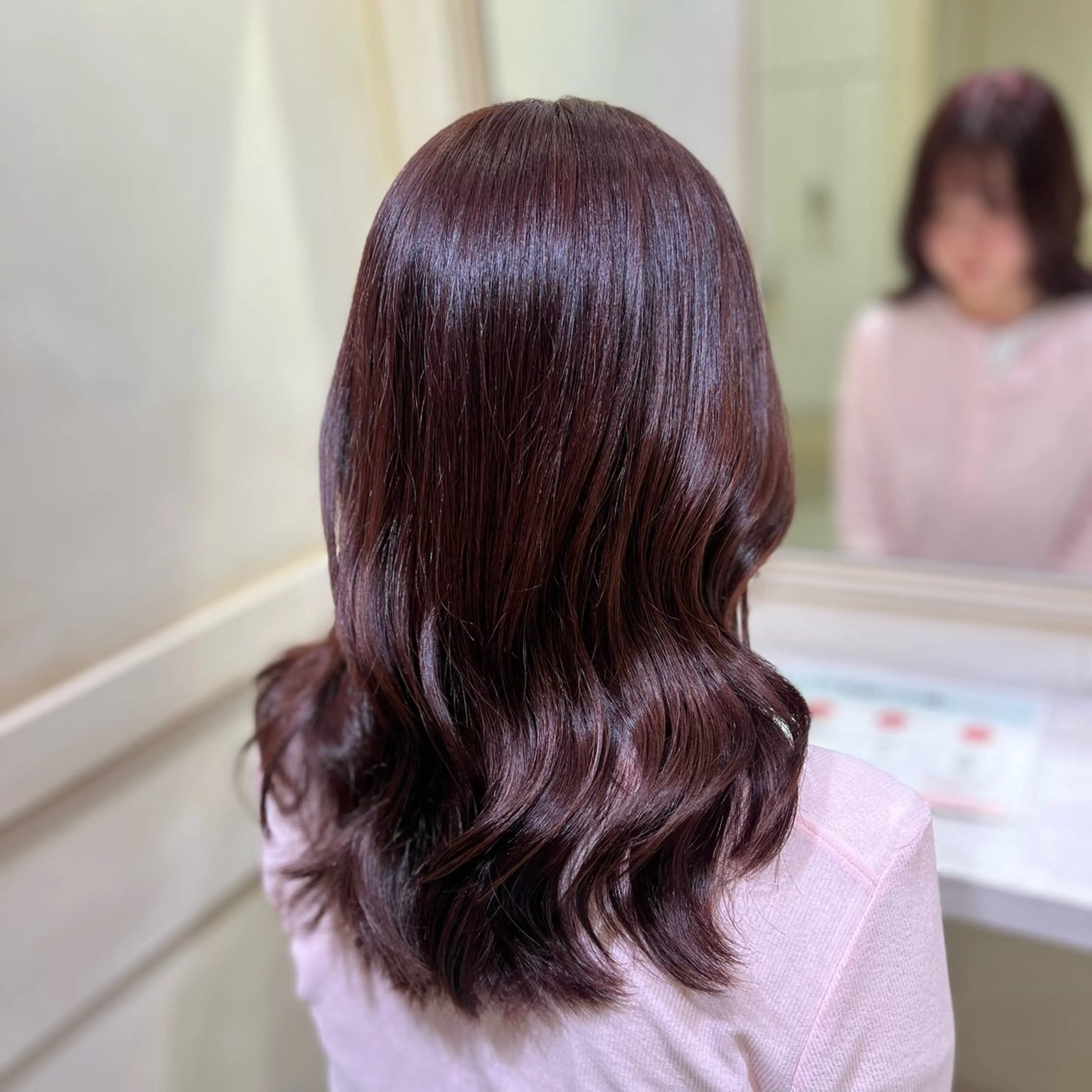 セミロング ヘアカラー トリートメント 💖ダブルカラー/ ケアカラー/レナ💖のヘアスタイル