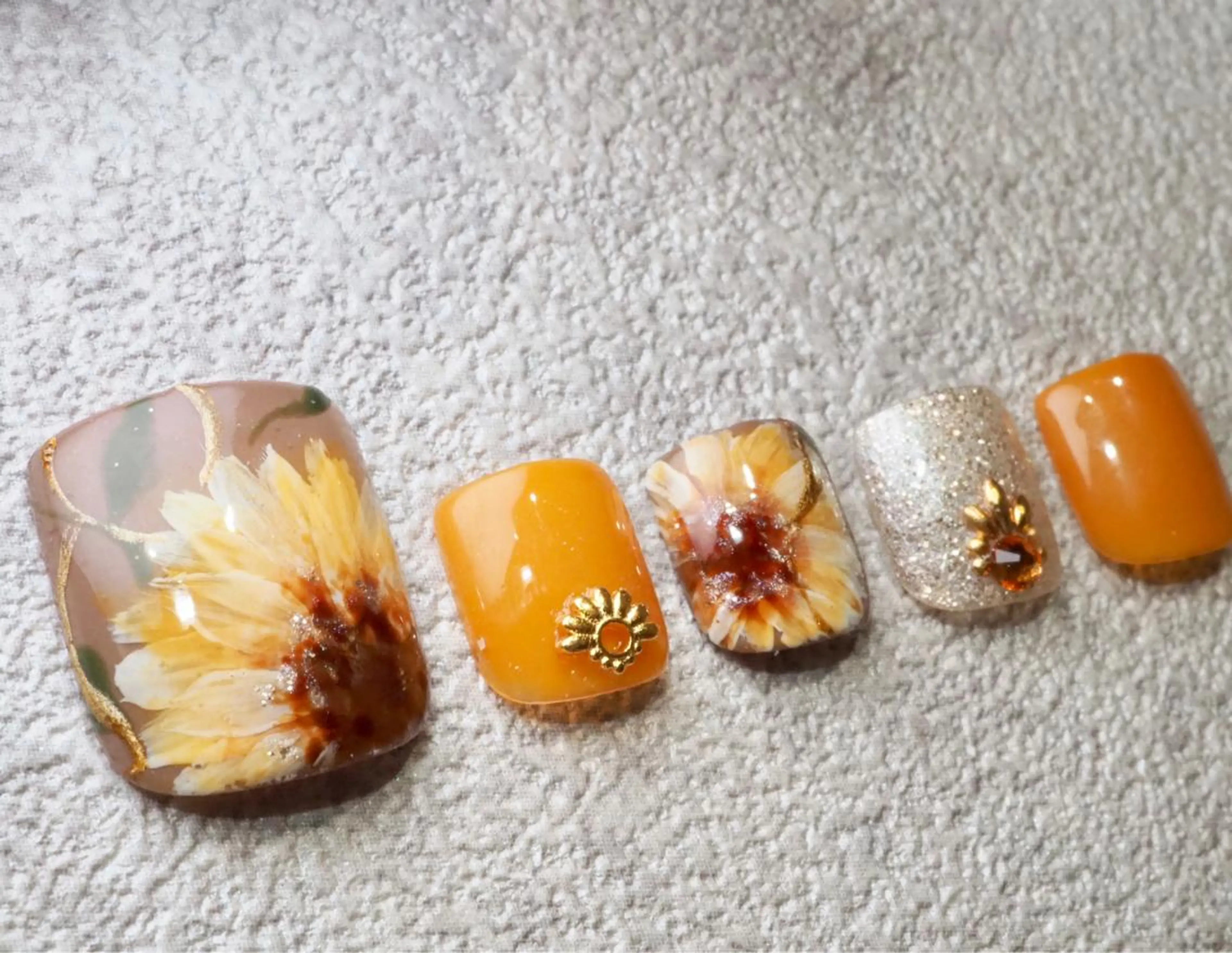 ネイル フラワーネイル フットネイル ジェルネイル 和田 周子のネイルデザイン