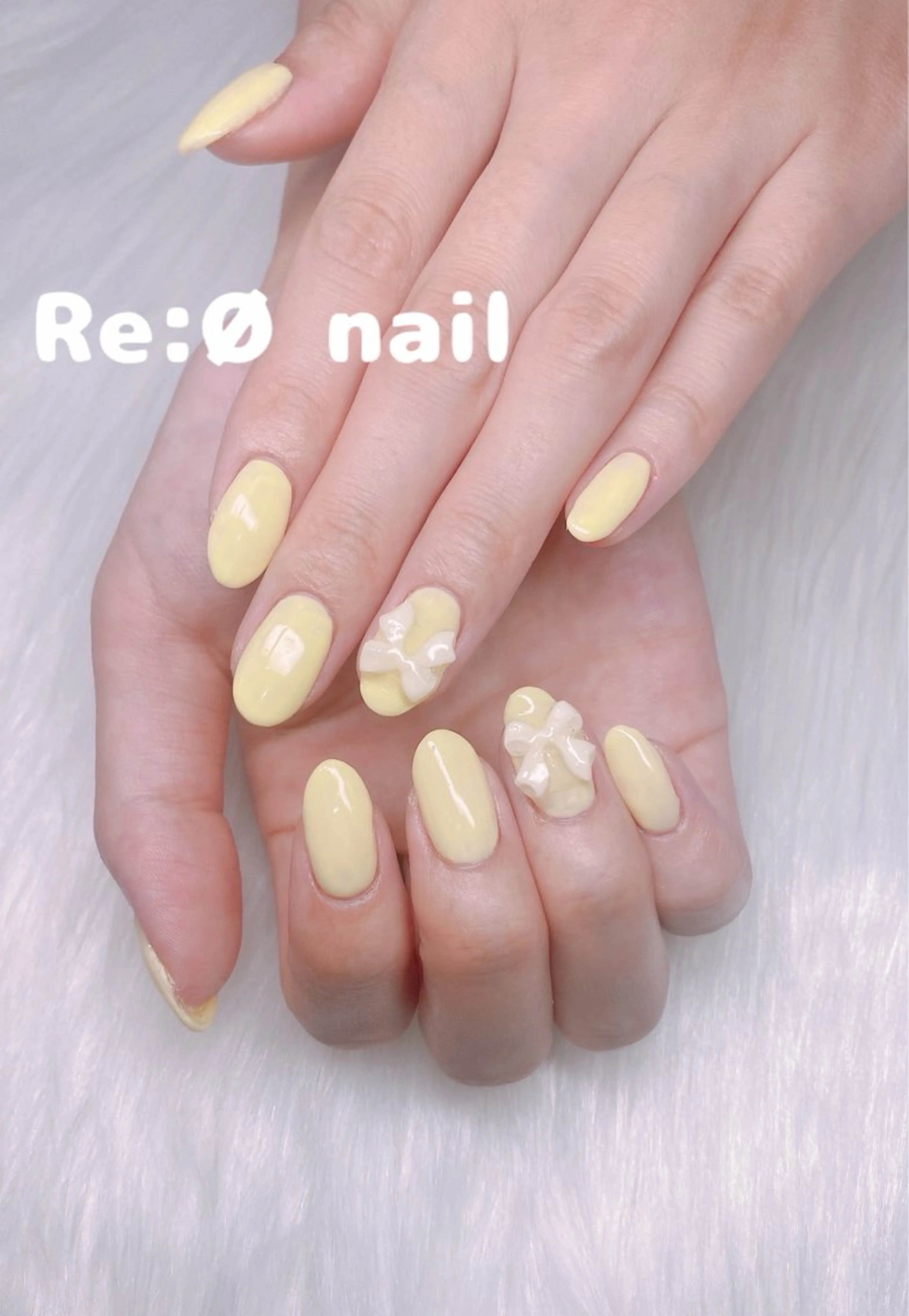 ネイル パステルネイル 黄色 ハンドネイル Re:Ø nail 🩵TSUJIのネイルデザイン