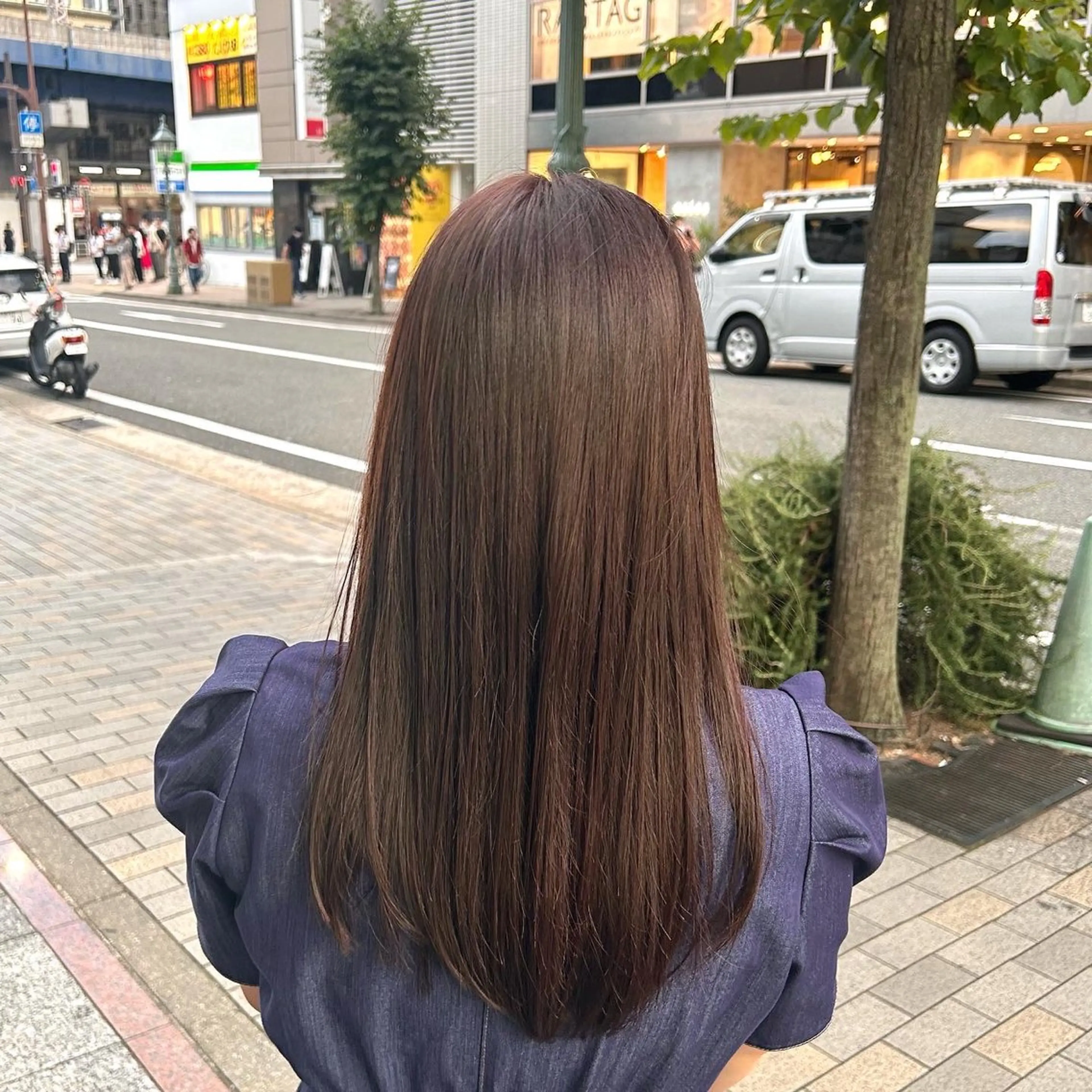 ロング ピンクブラウン 瀬川 夏緒のヘアスタイル