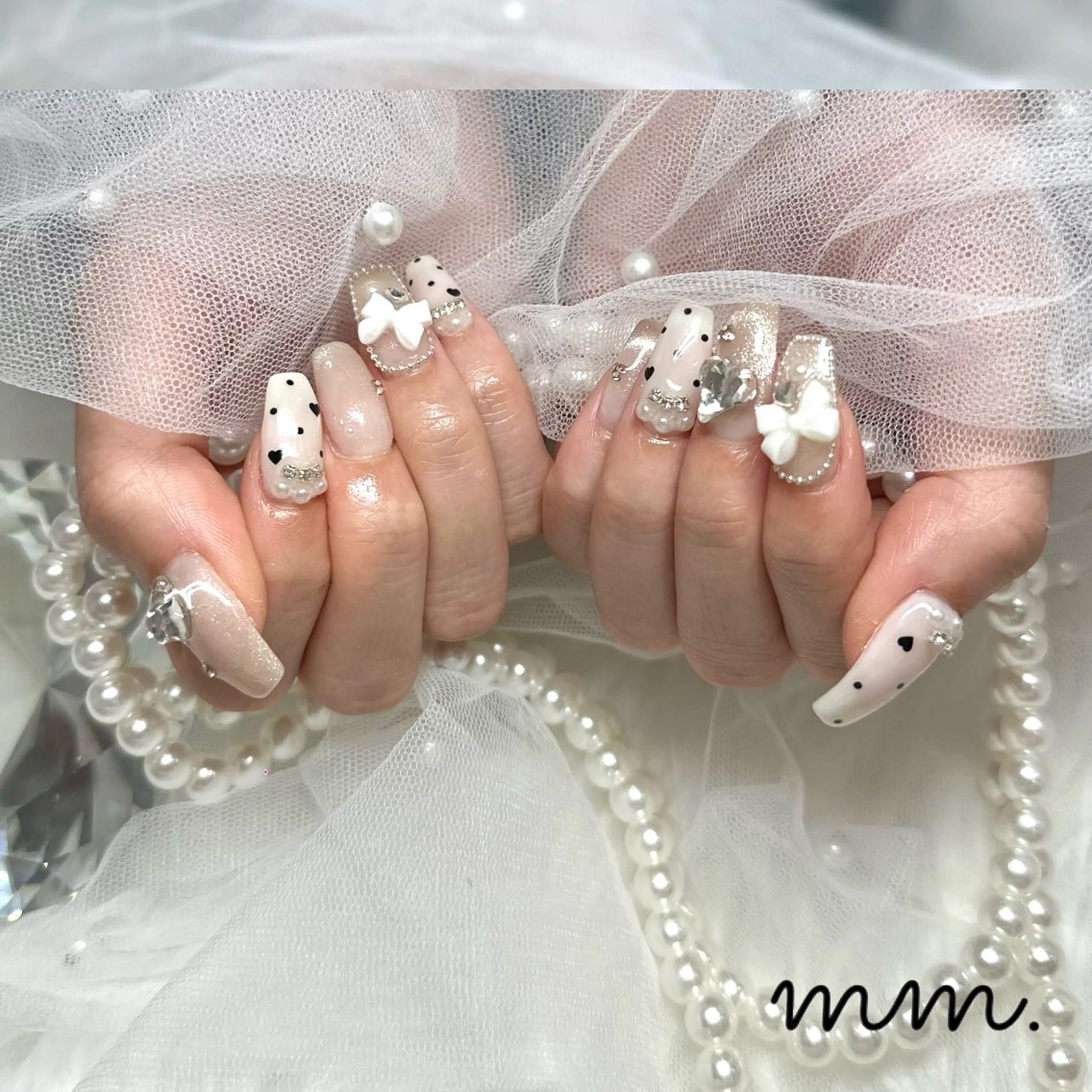 ネイル ハンドネイル 🩷🩵mm.大宮 Riyo🧸🩵🩷のネイルデザイン