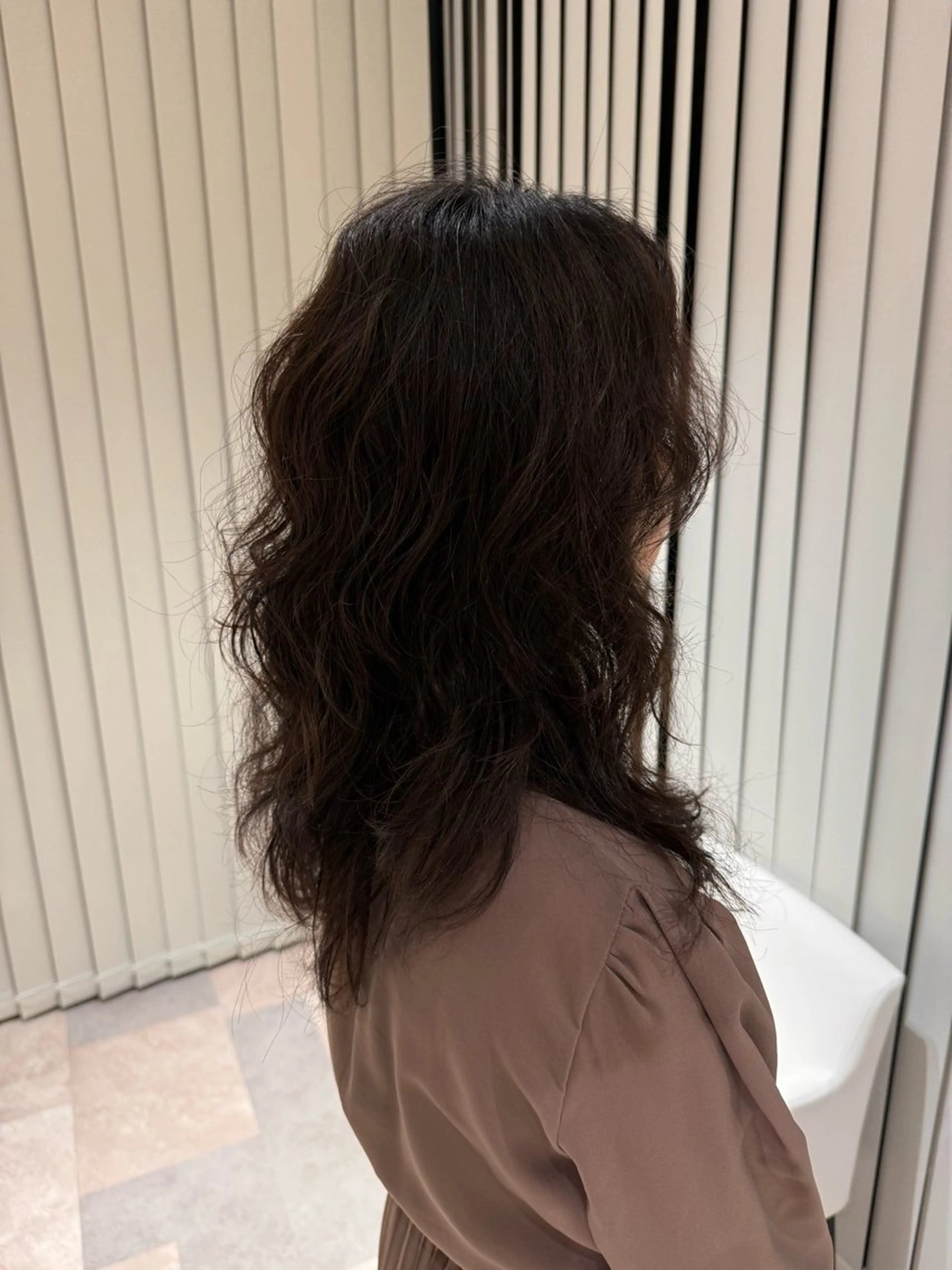 セミロング パーマ セミロングパーマ カットモデル募集 🔥中浜　稜のヘアスタイル