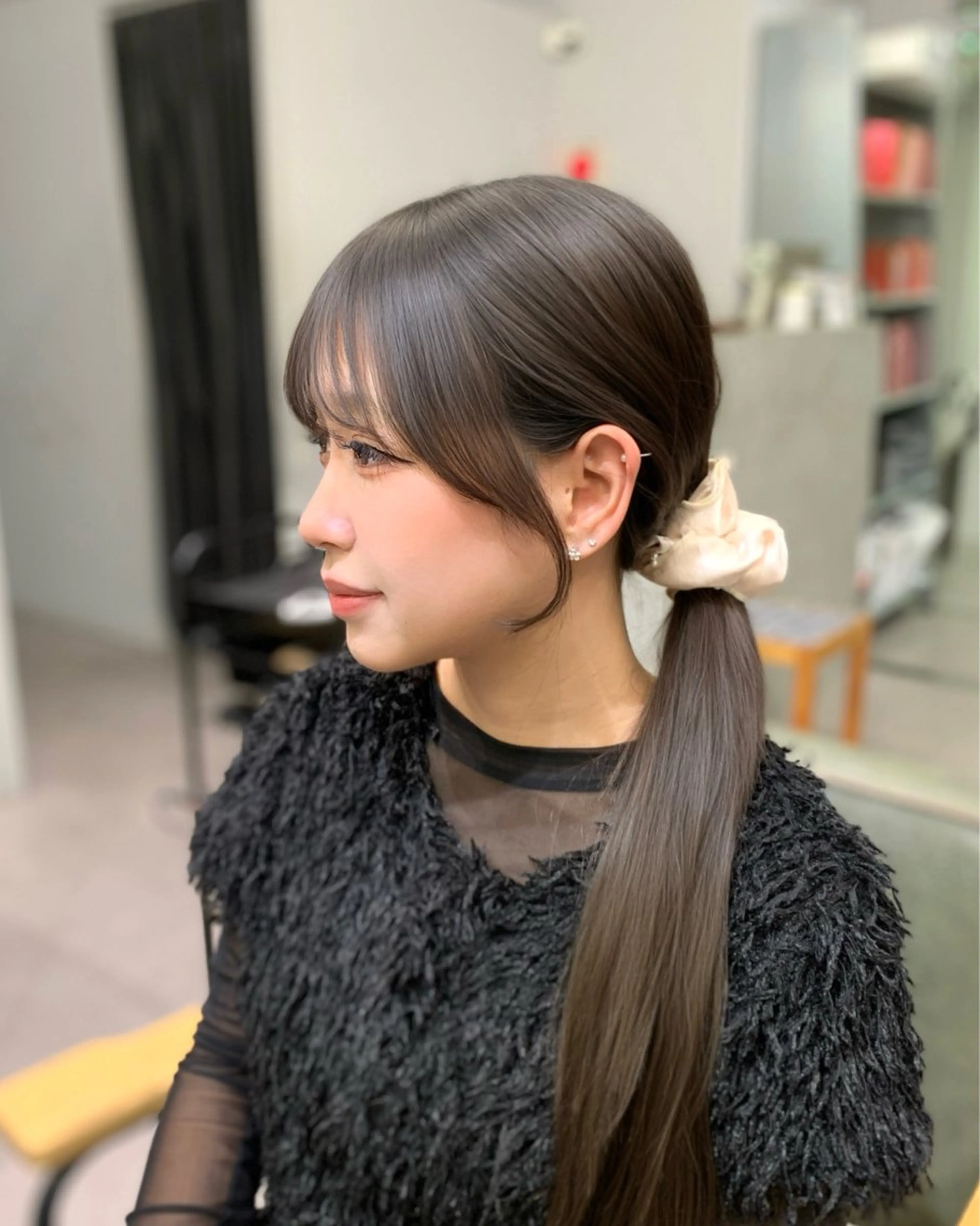 ロング カット ヘアカラー 🎀韓国風顔周り× 透明感/梅田/アリサのヘアスタイル