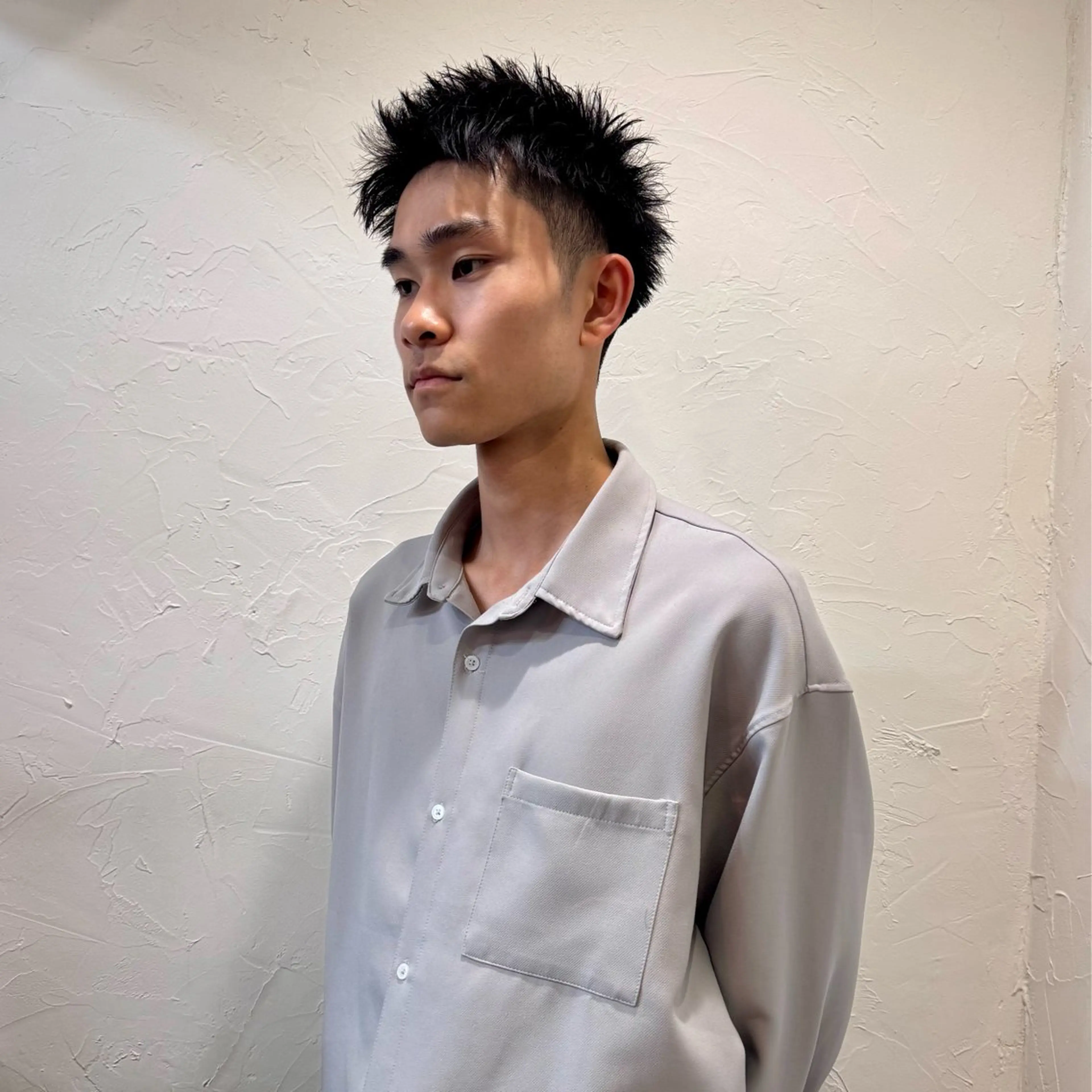 ショート メンズ アップバング メンズ就活ヘア メンズパーマ メンズショート スパイキーショート 【池袋/スパイキー ショート】ⓝⓘⓜⓤのヘアスタイル