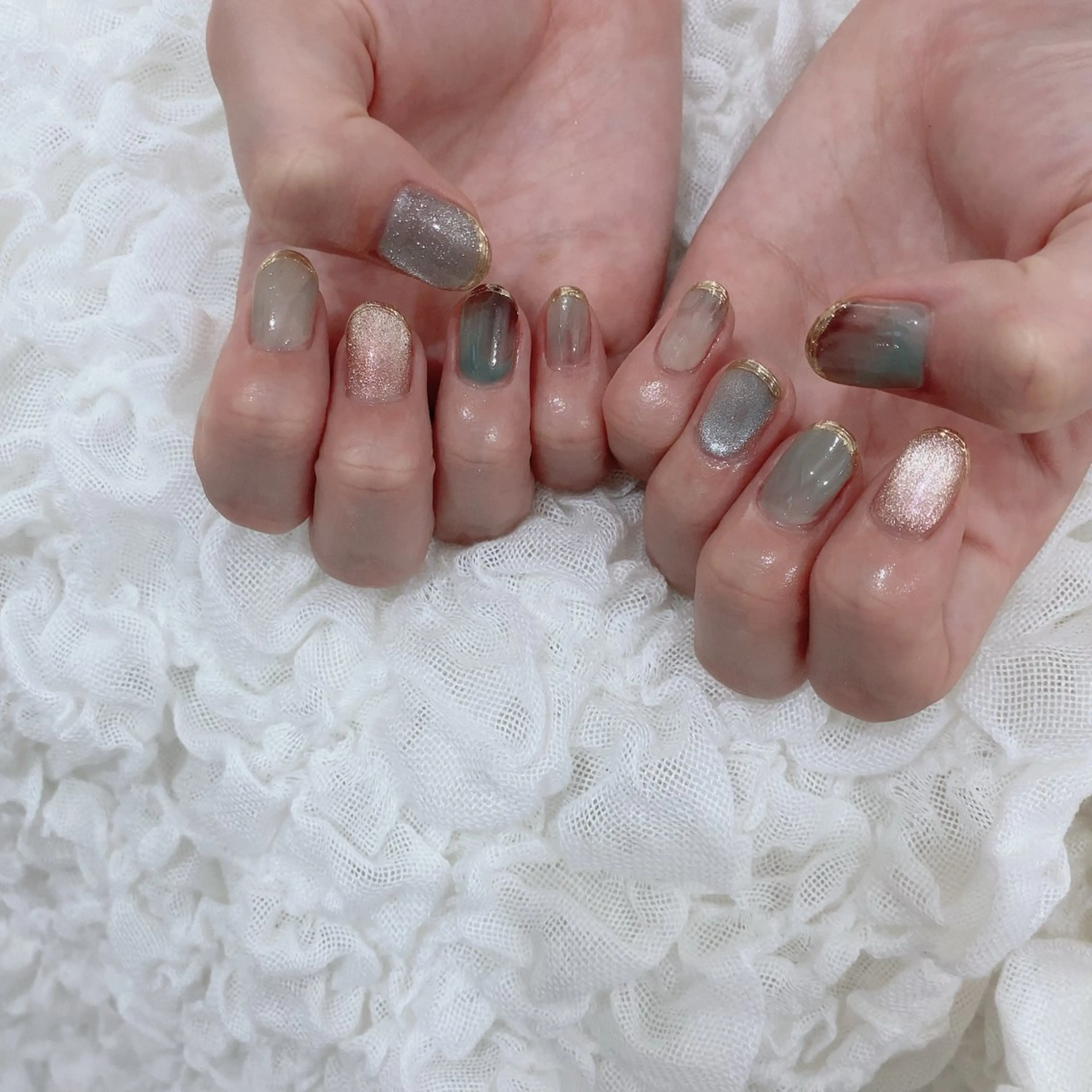 ネイル ミラーネイル ハンドネイル SOL NAILのネイルデザイン