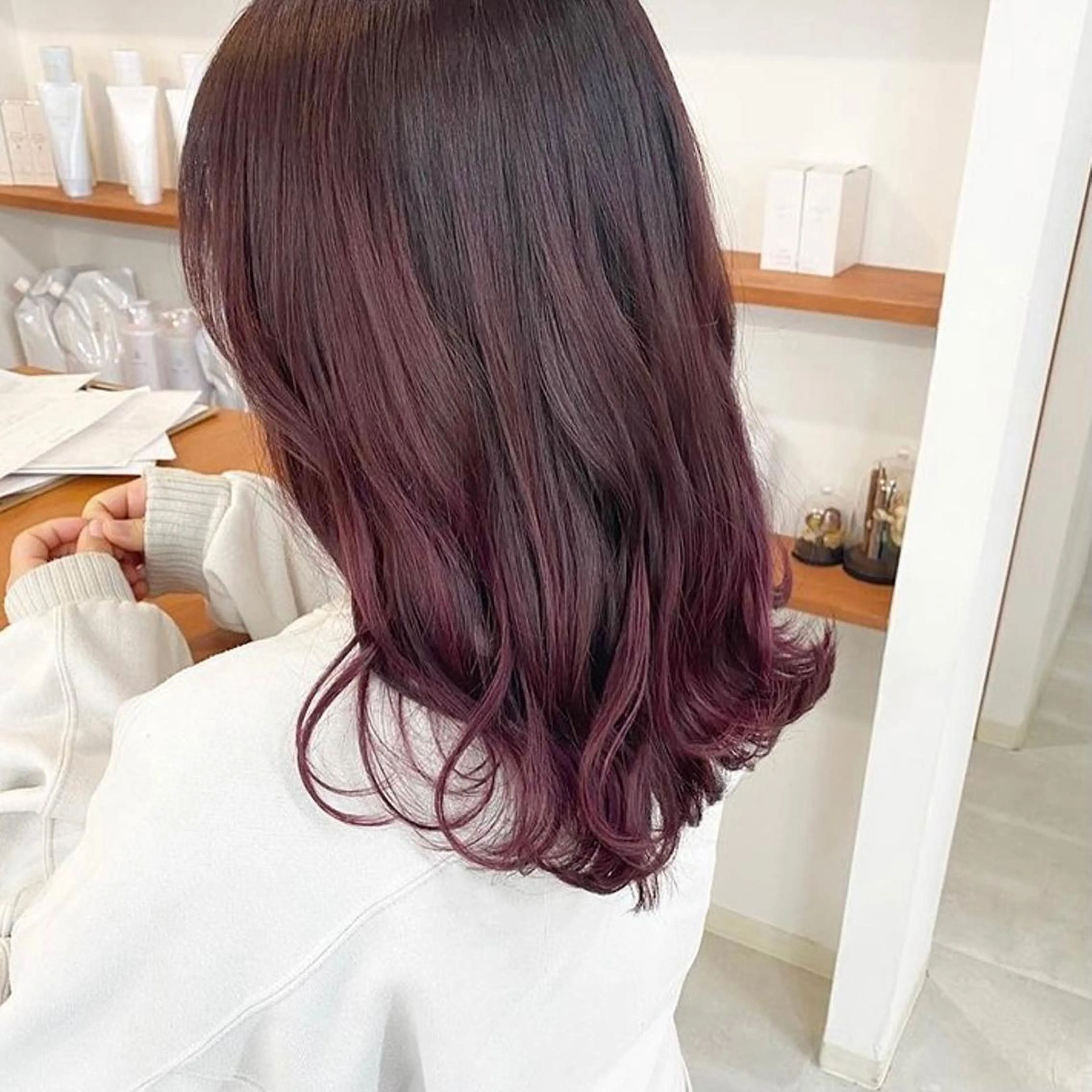 ミディアム カラー お洒落パーマ/ 艶カラー/michiのヘアスタイル