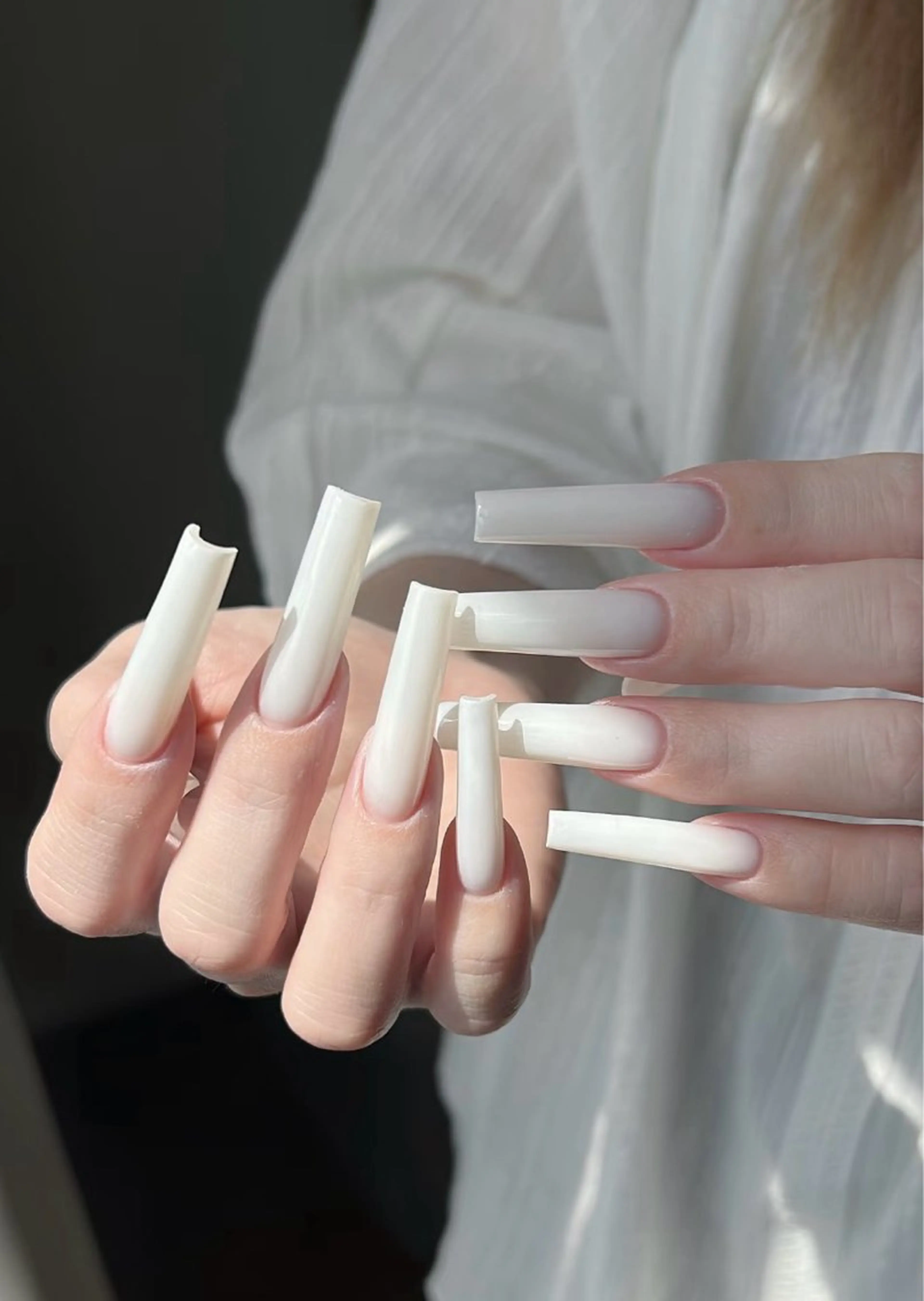 オフ🈚️ 🟠/〔チップ長さ出し〕ワンカラー/ラメグラデーション💅ハンドの写真