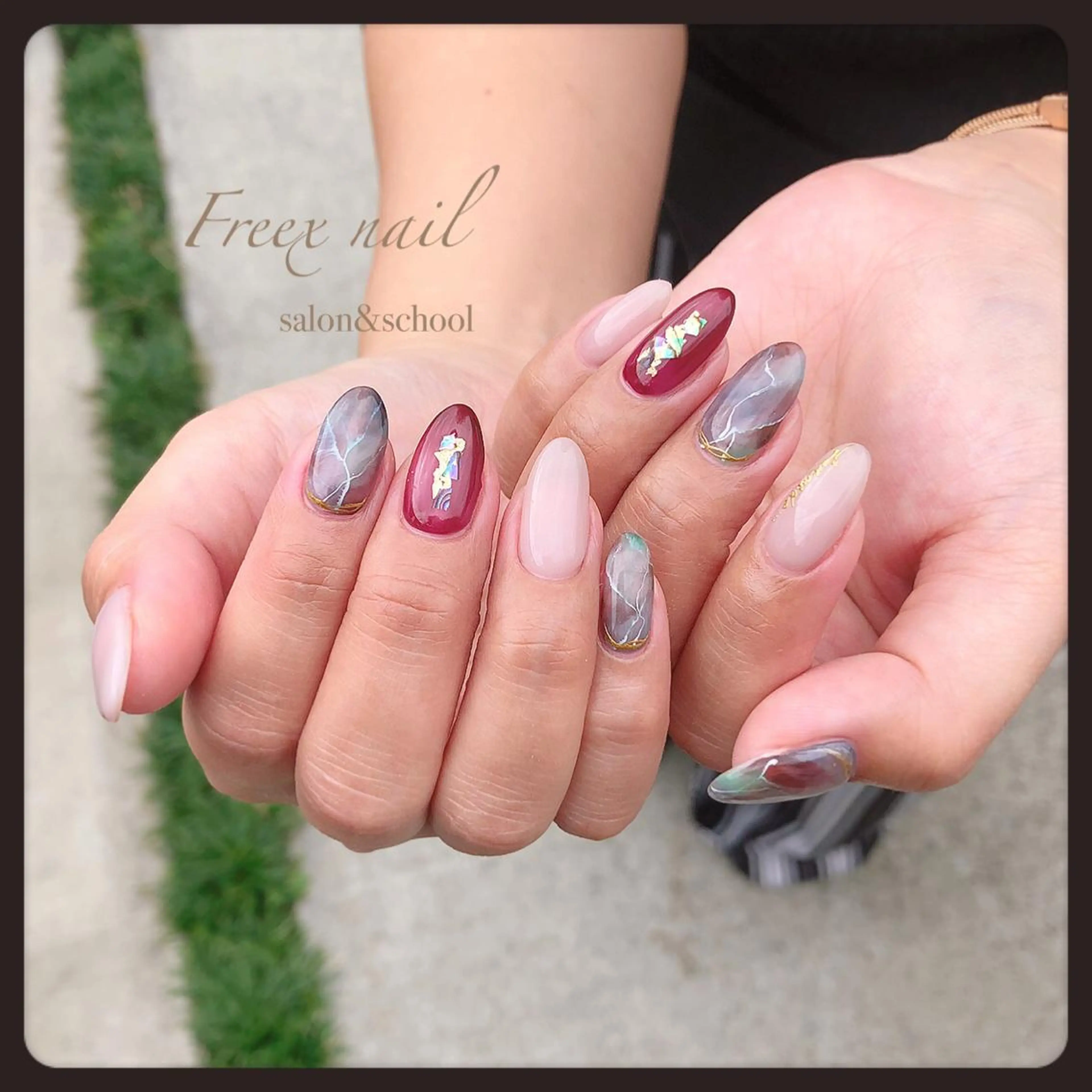 ネイル 大理石ネイル(マーブル) ハンドネイル ハンドケア freex nail /ニュアンス/個性派のネイルデザイン