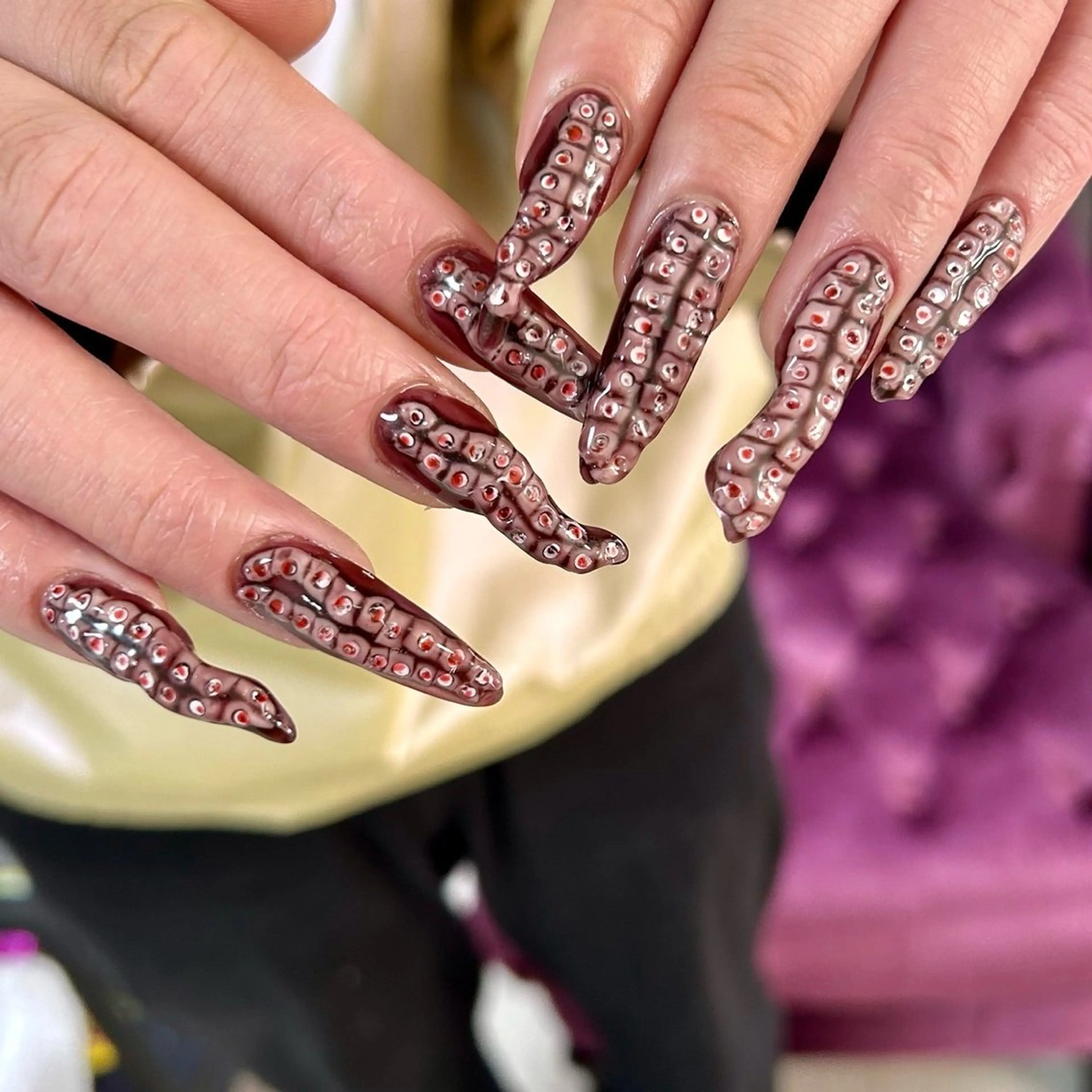 ネイル アートネイル 長さ出し ロングネイル ネイル/束感まつ毛 MOANA天王寺店のマツエク・マツパデザイン