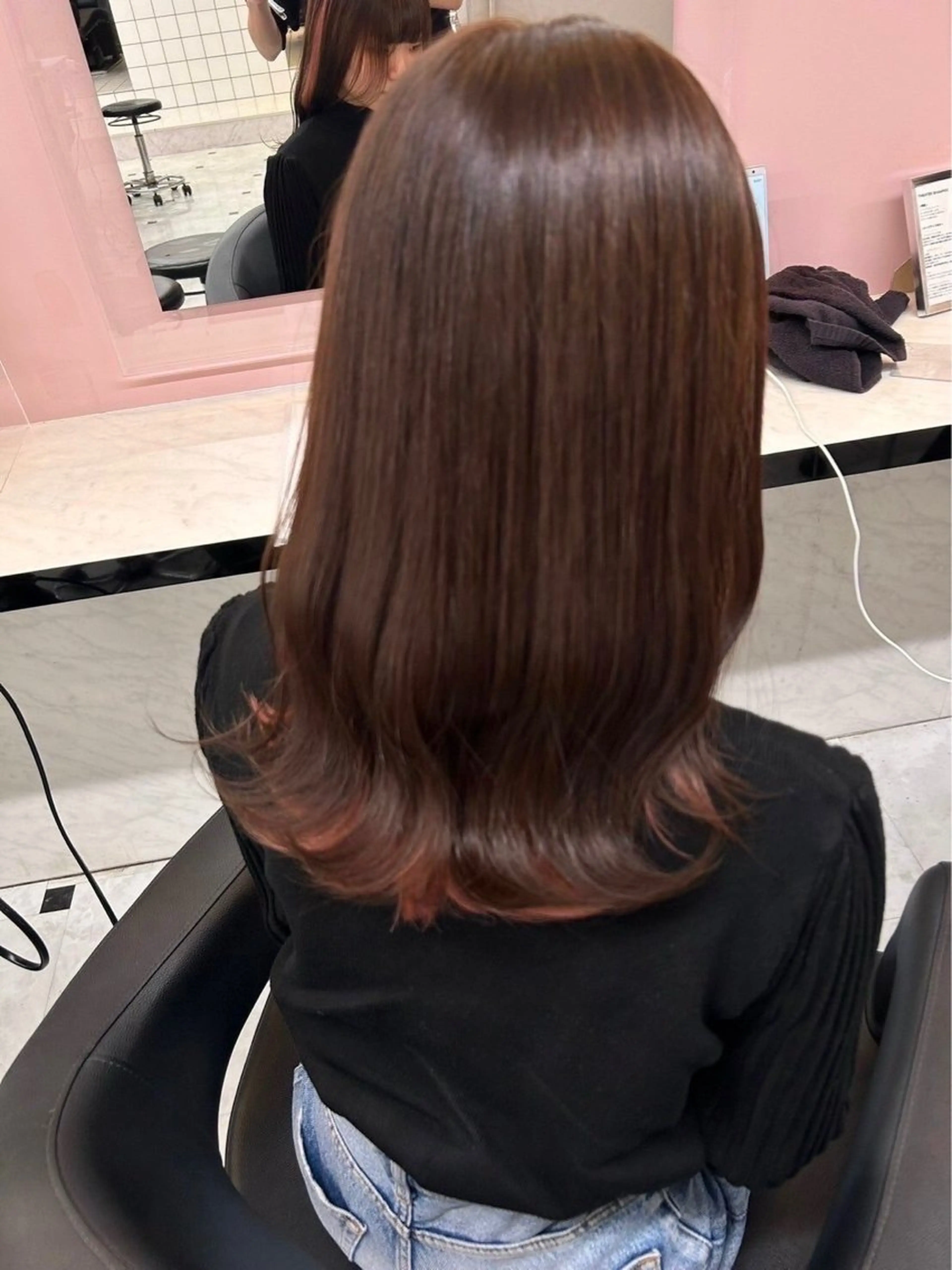 セミロング カラー ヘアカラー トリートメント kaho透明感/ 艶カラー💜🫧のヘアスタイル