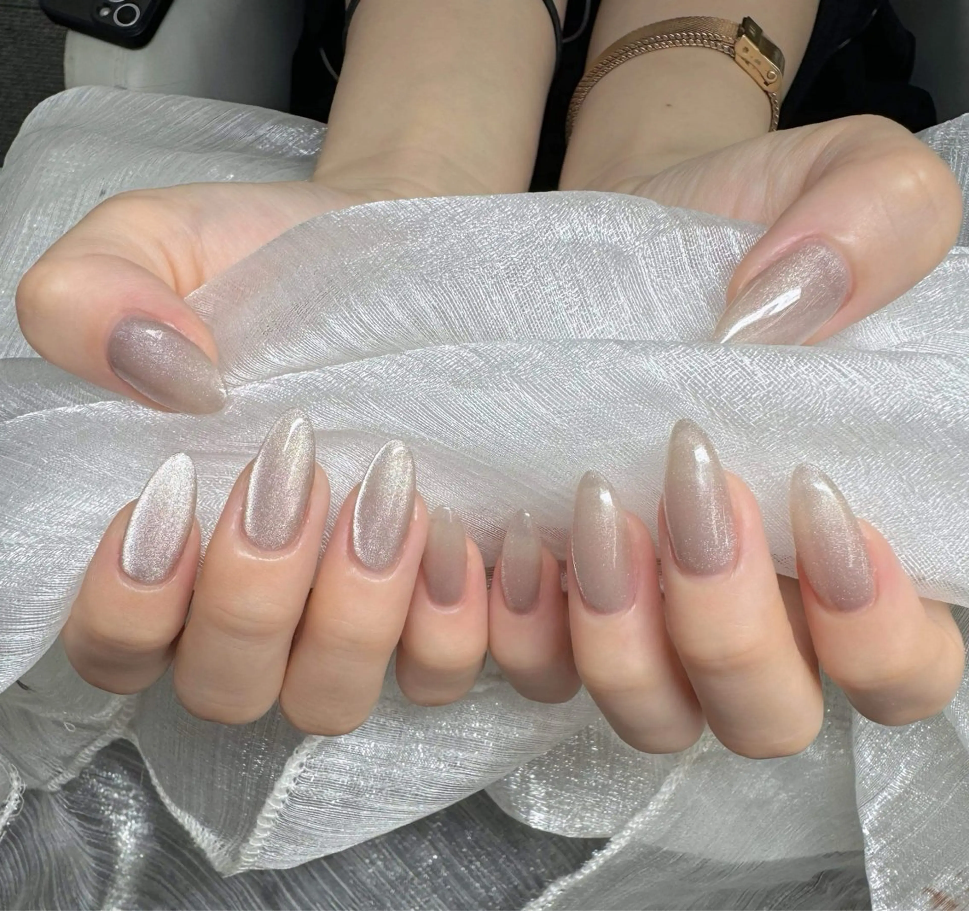ネイル アートネイル フレンチネイル ジェルネイル 韓国ネイル マグネットネイル ハンドネイル Lenie Nail Salonのネイルデザイン