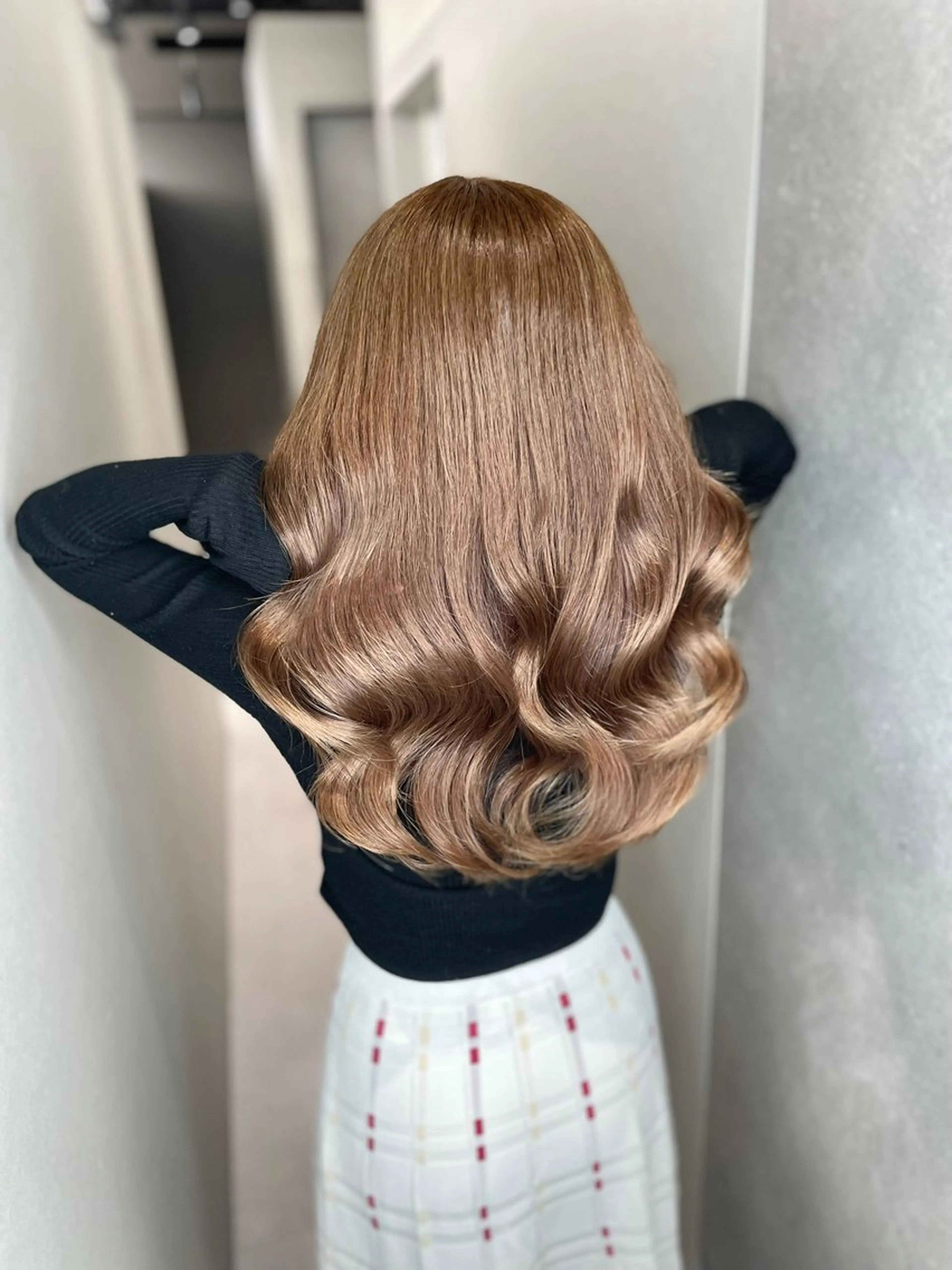 セミロング カラー ブリーチ 透明感カラー ブリーチなしカラー デート 髪質改善 カット ヘアカラー トリートメント 今井 勝也のヘアスタイル