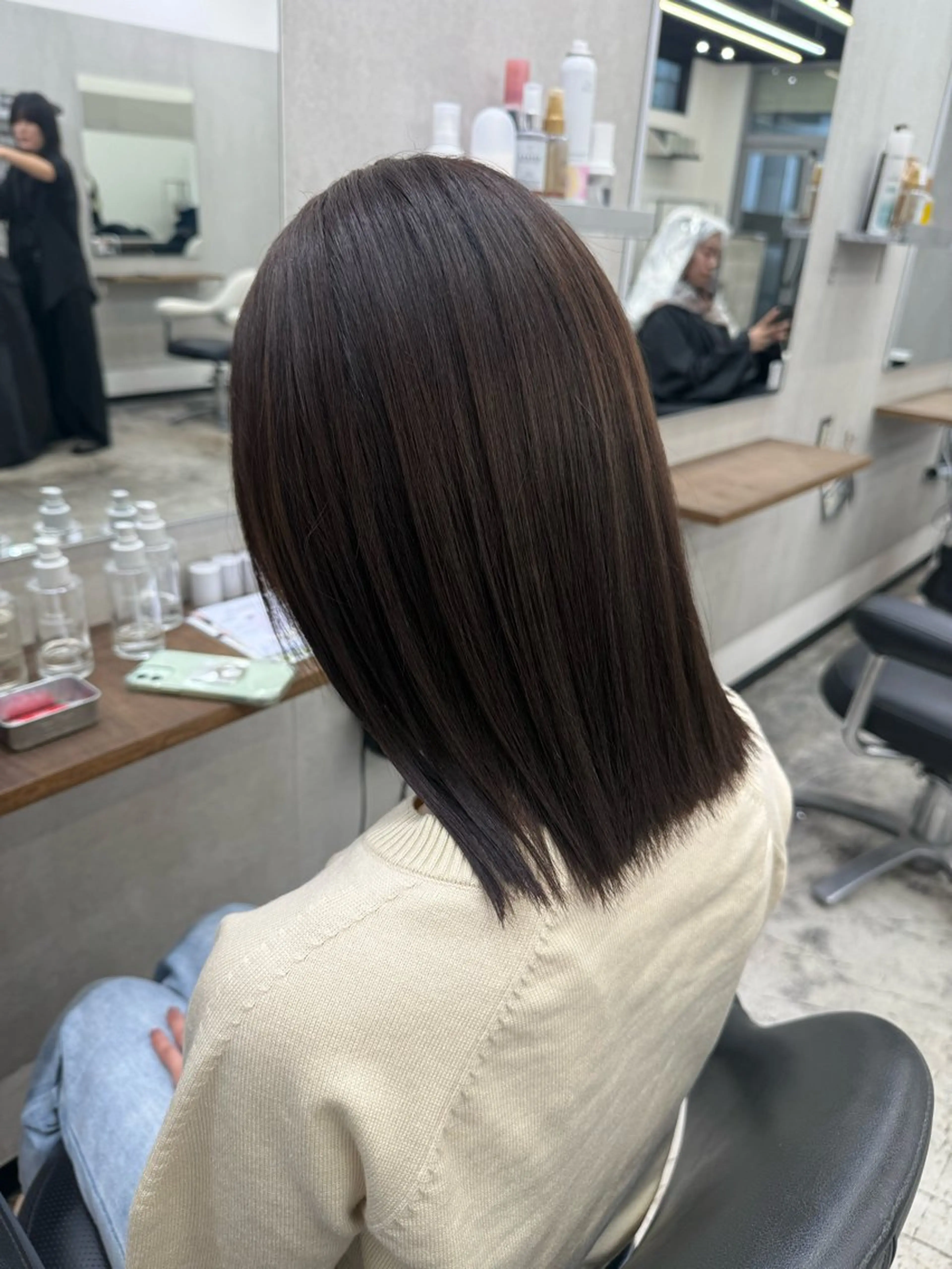 セミロング カラー ブリーチ ブロンド ブラウンカラー ケアブリーチ ダブルカラー ヘアカラー トリートメント ✨カット¥1100円 横浜/Yudai✨のヘアスタイル