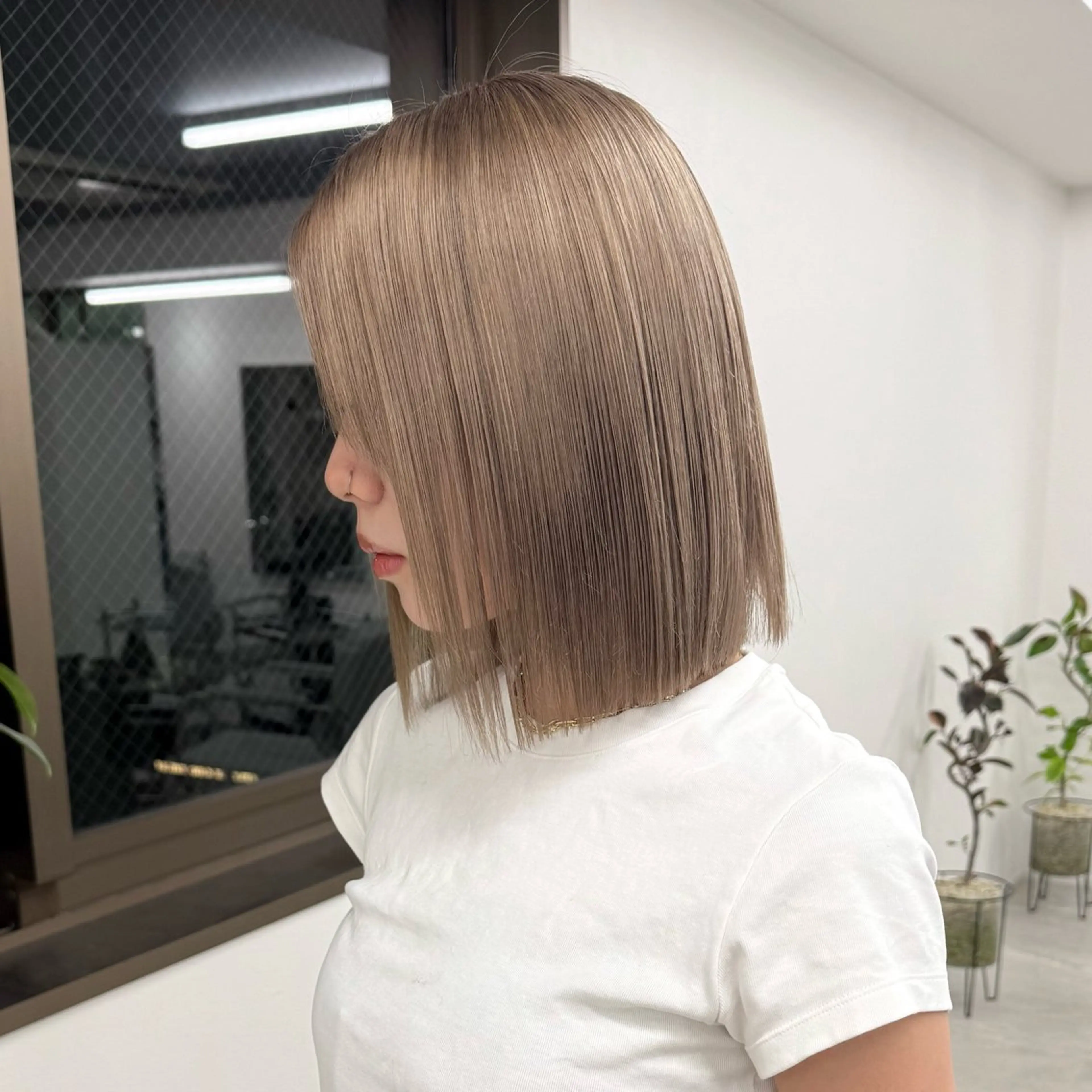 ミディアム カラー ベージュカラー ミルクティーベージュ ヘアカラー 中明度カラー/ ベージュ/noaのヘアスタイル