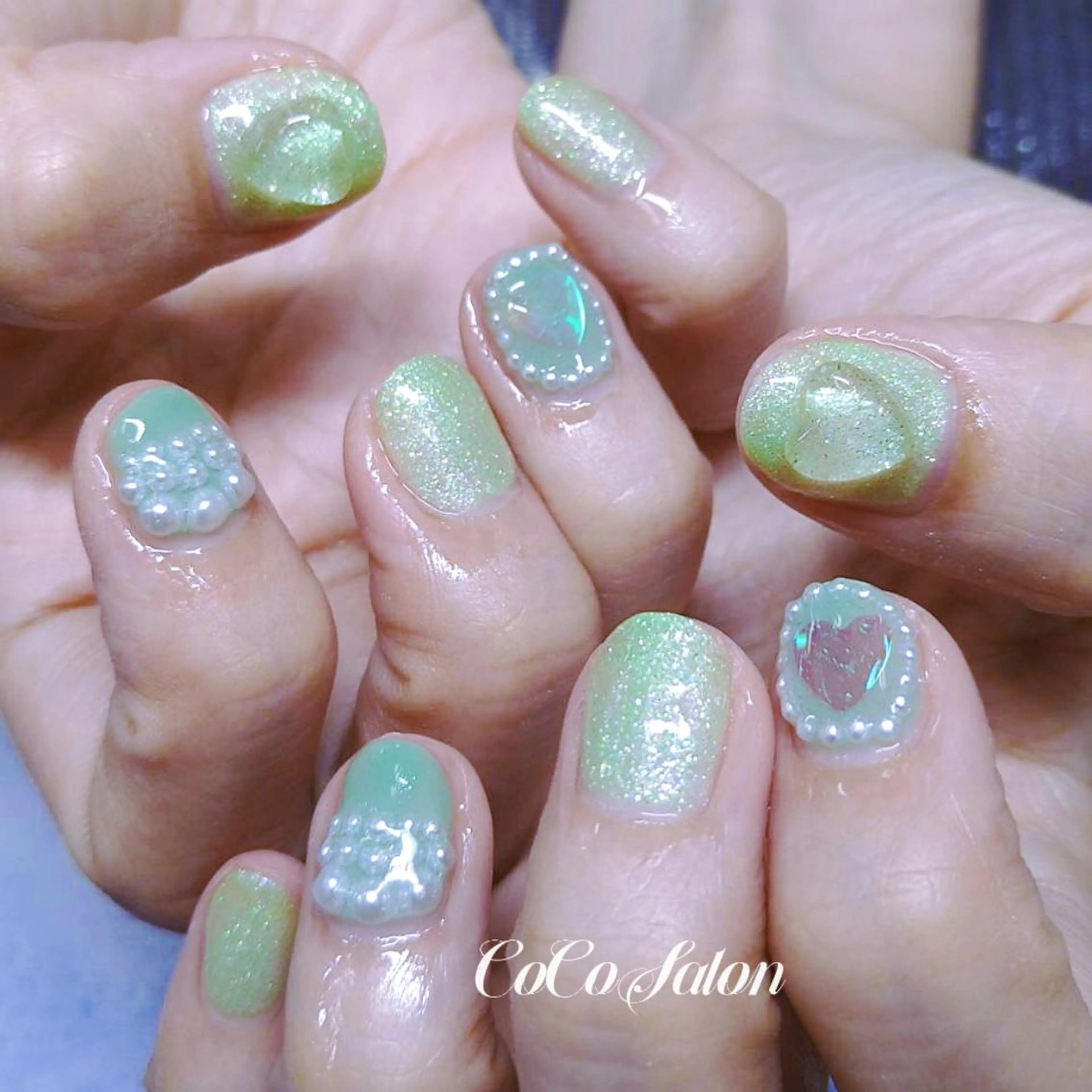 ネイル 夏ネイル ハンドネイル CoCoSalon ネイル/まつ毛予約のネイルデザイン