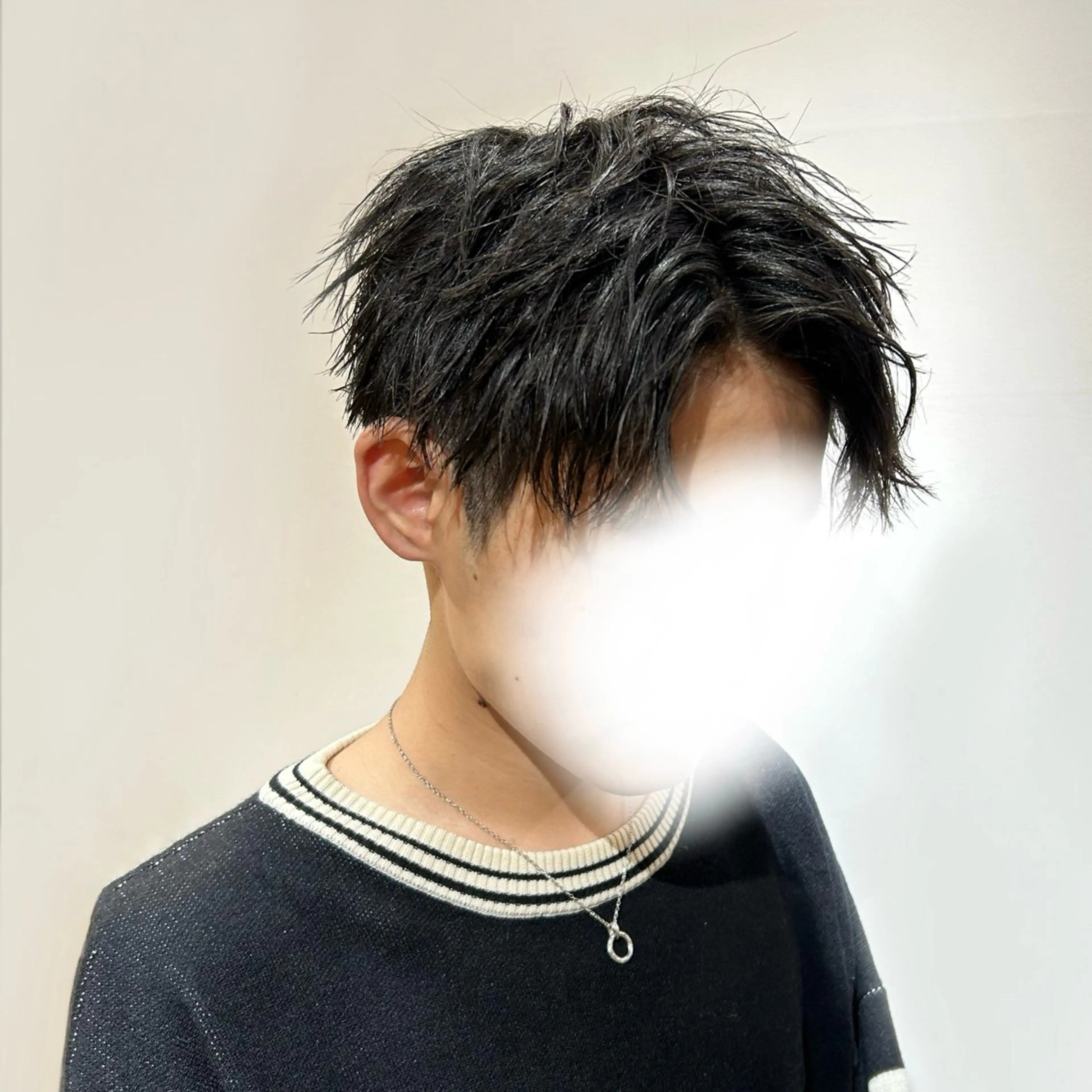 メンズ センターパート メンズ韓国風 マッシュ ·.⟡ 福田 彩乃 透明感カラー🪄🩵のヘアスタイル