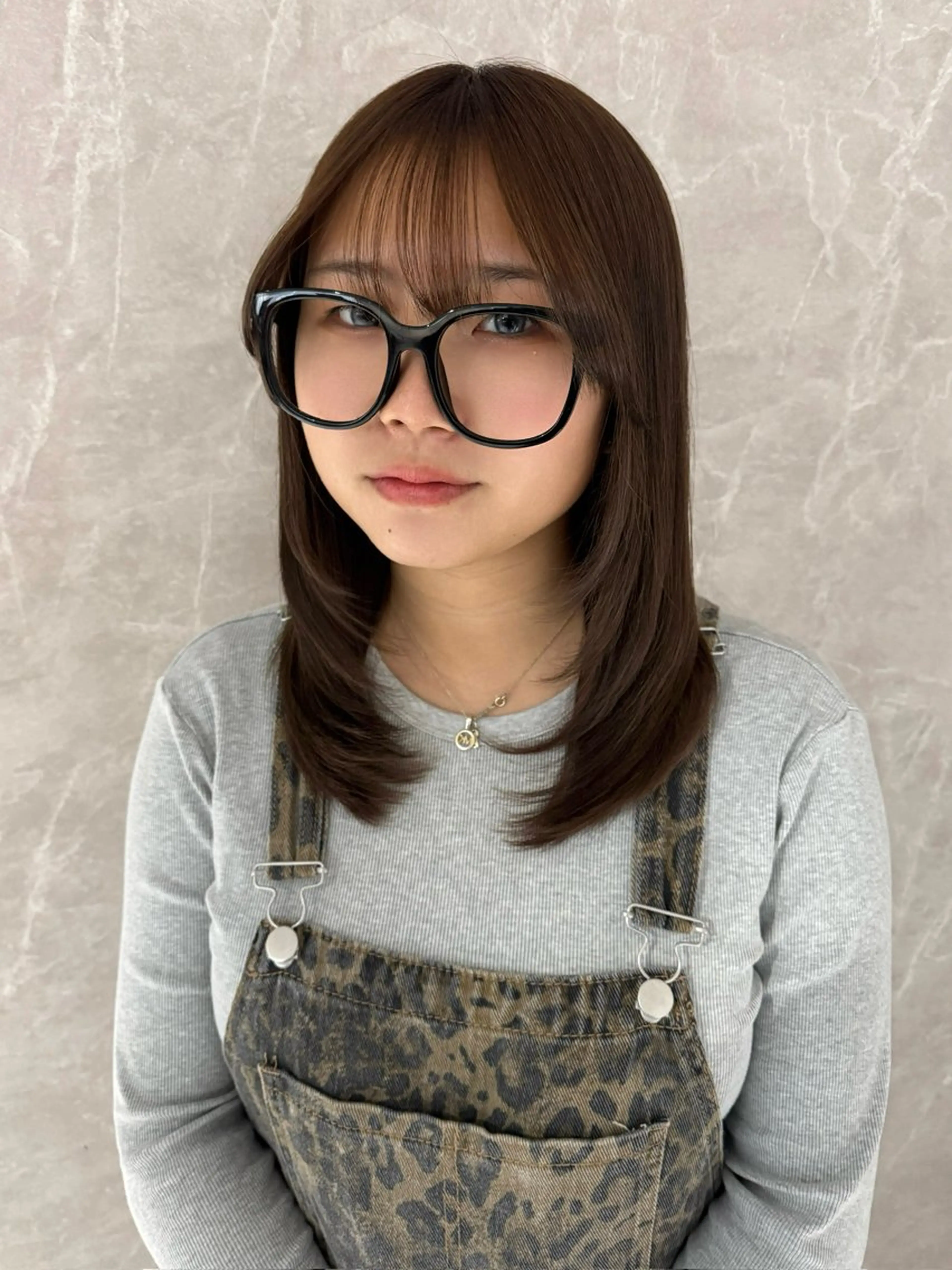 セミロング カット ヘアカラー トリートメント 顔まわりカット/ボブ レイヤー/今城愛友花のヘアスタイル