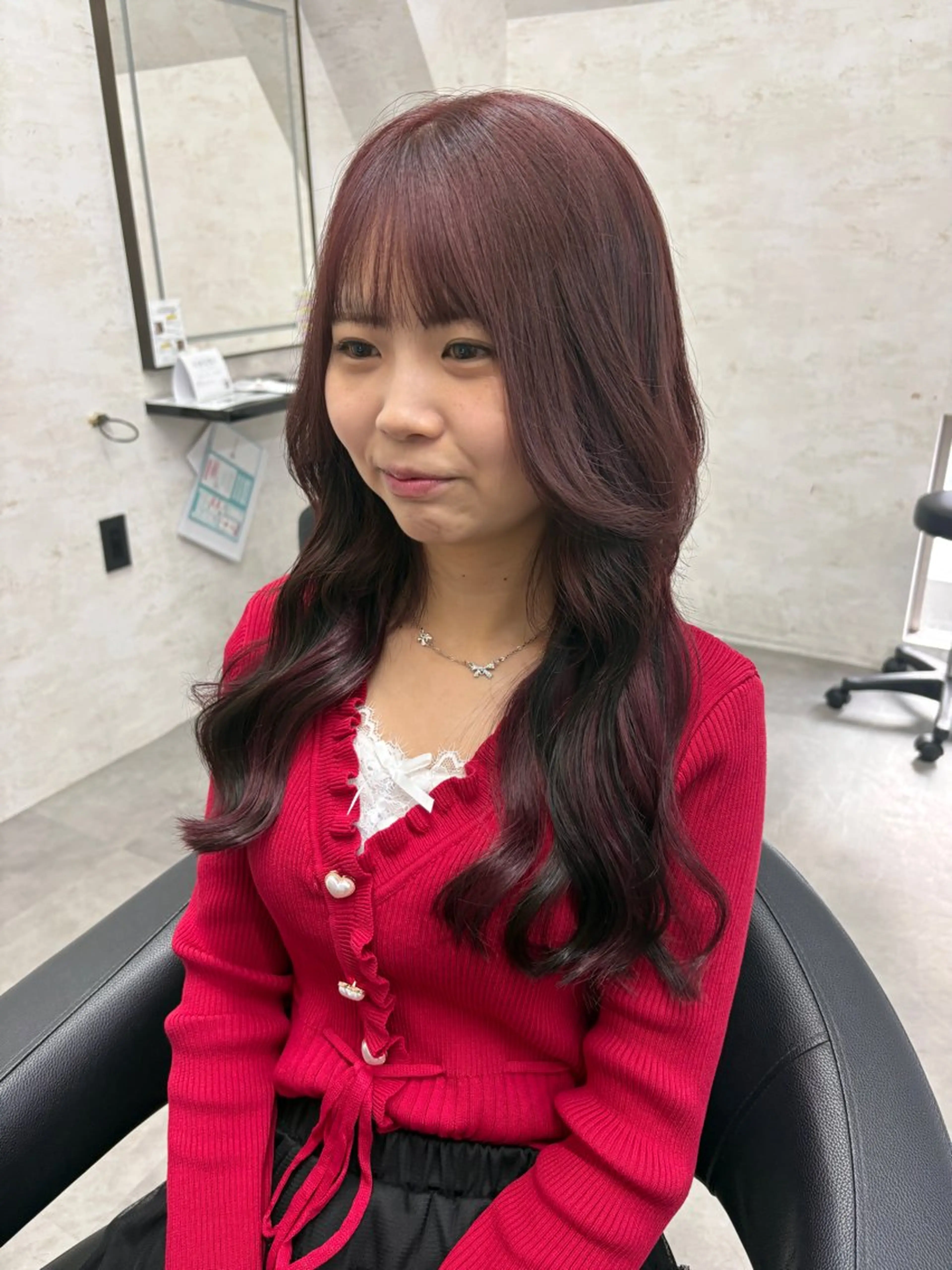 ロング カラー 黒髪 エクステ カット エクステ ブリーチなしカラー ダブルカラーエクステのヘアスタイル