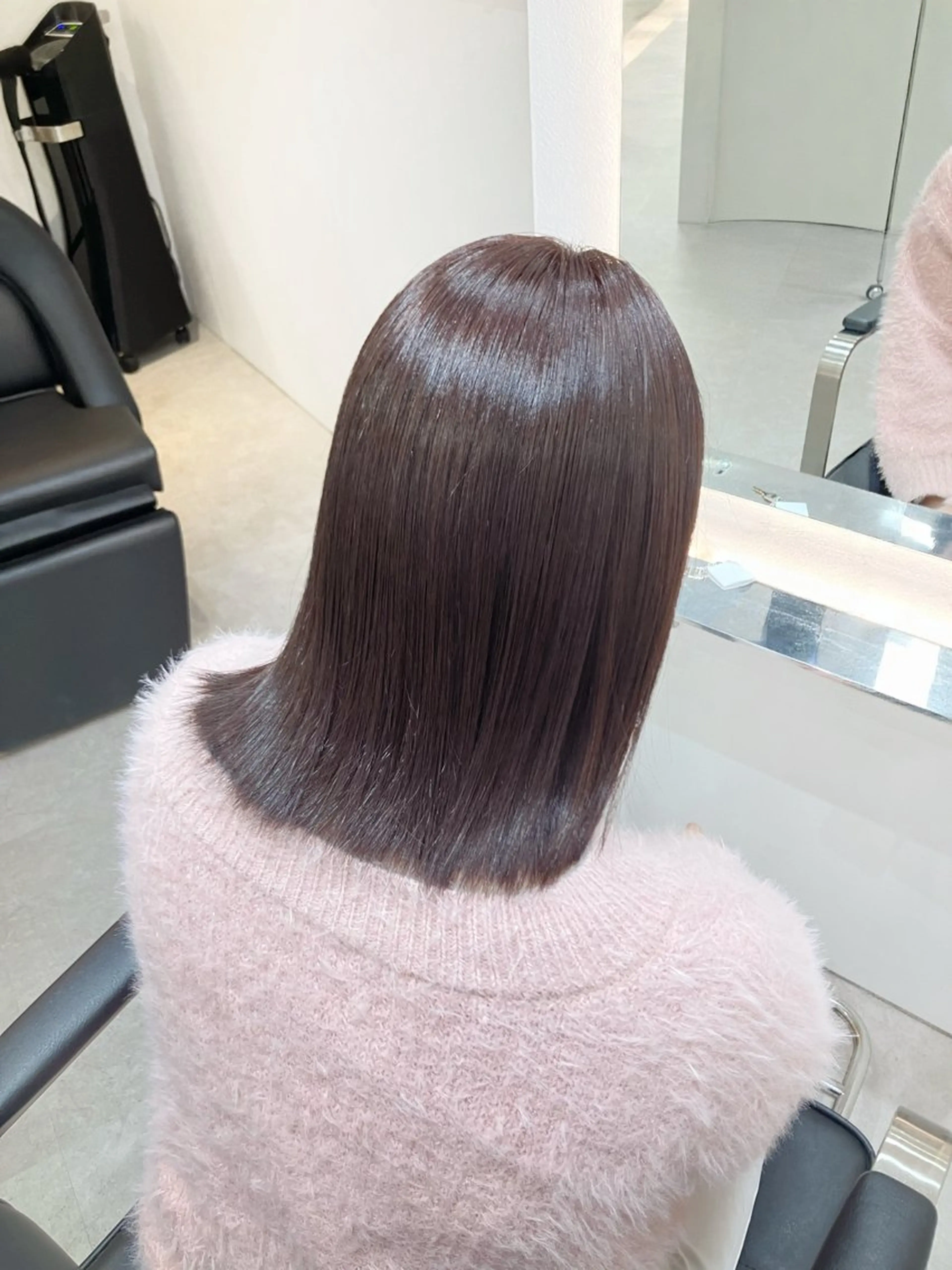 ミディアム パーマ 似合わせカット トリートメント カット ヘアカラー 宮岡シノ /戸田公園徒歩2分のヘアスタイル