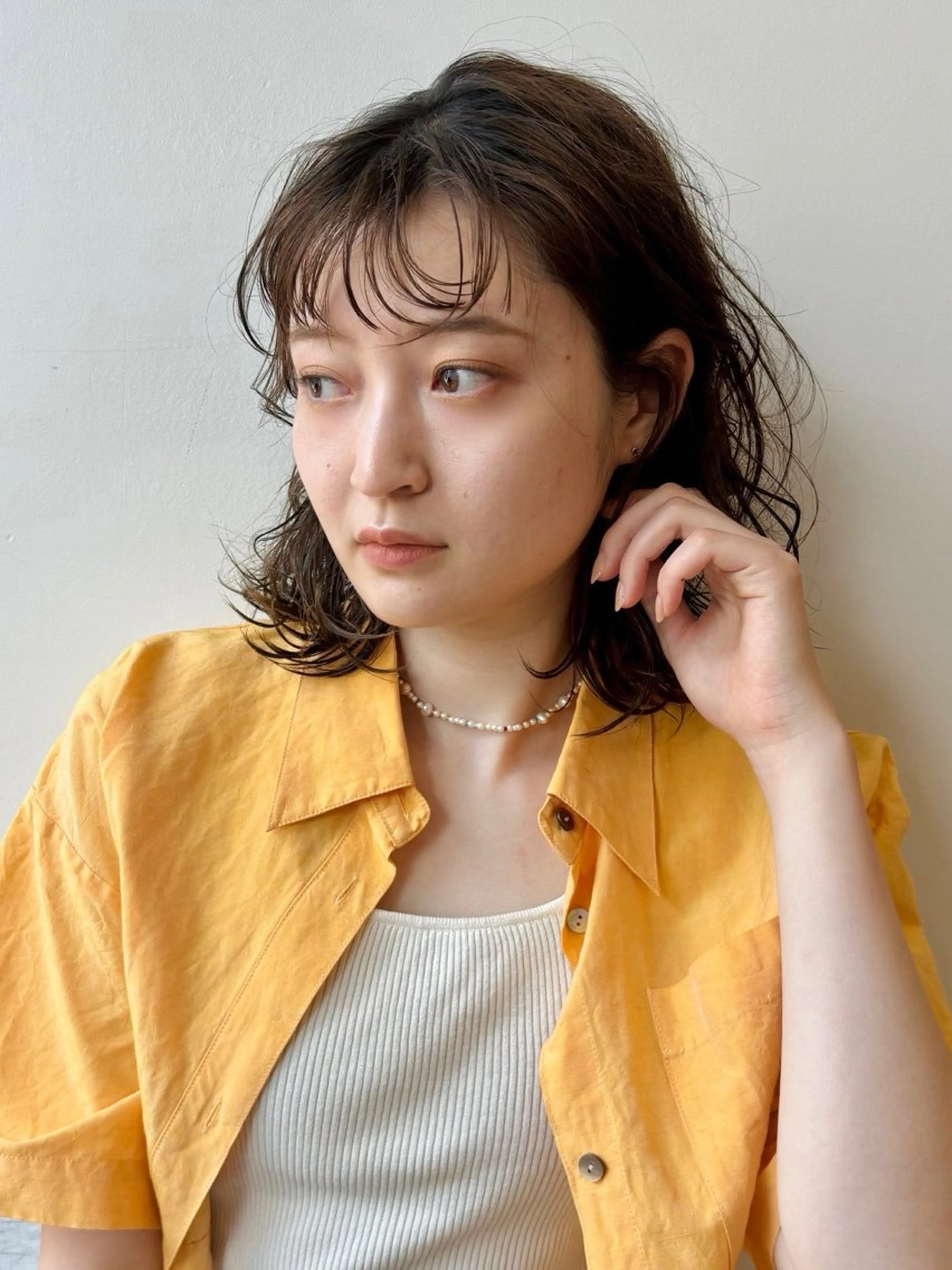 パーマ ボブ ニュアンスパーマ ボブ/ミディアム 親しみやすさ/さくらのヘアスタイル