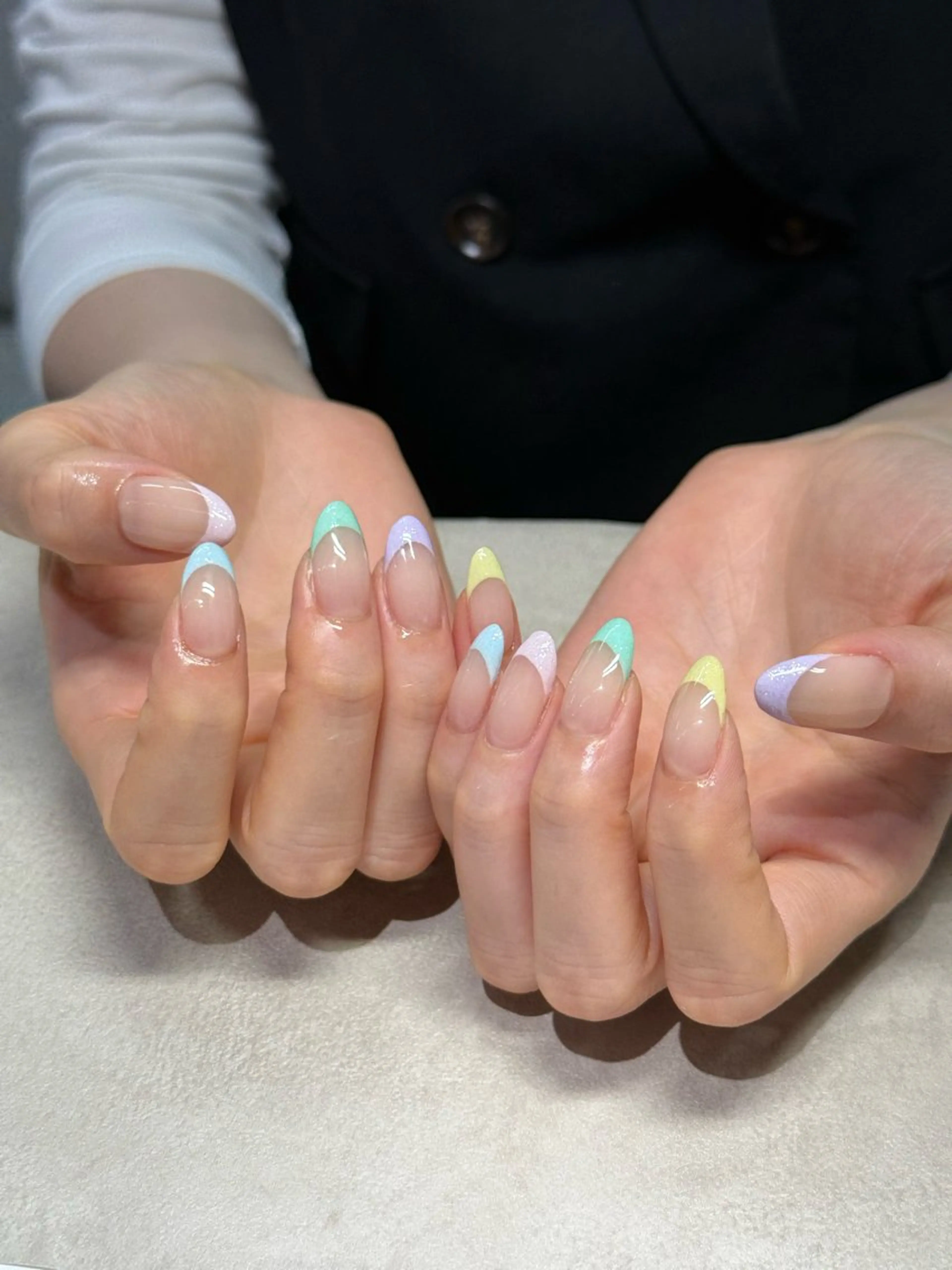 ネイル フレンチネイル ハンドネイル WOLTOKYO渋谷 yunaのネイルデザイン