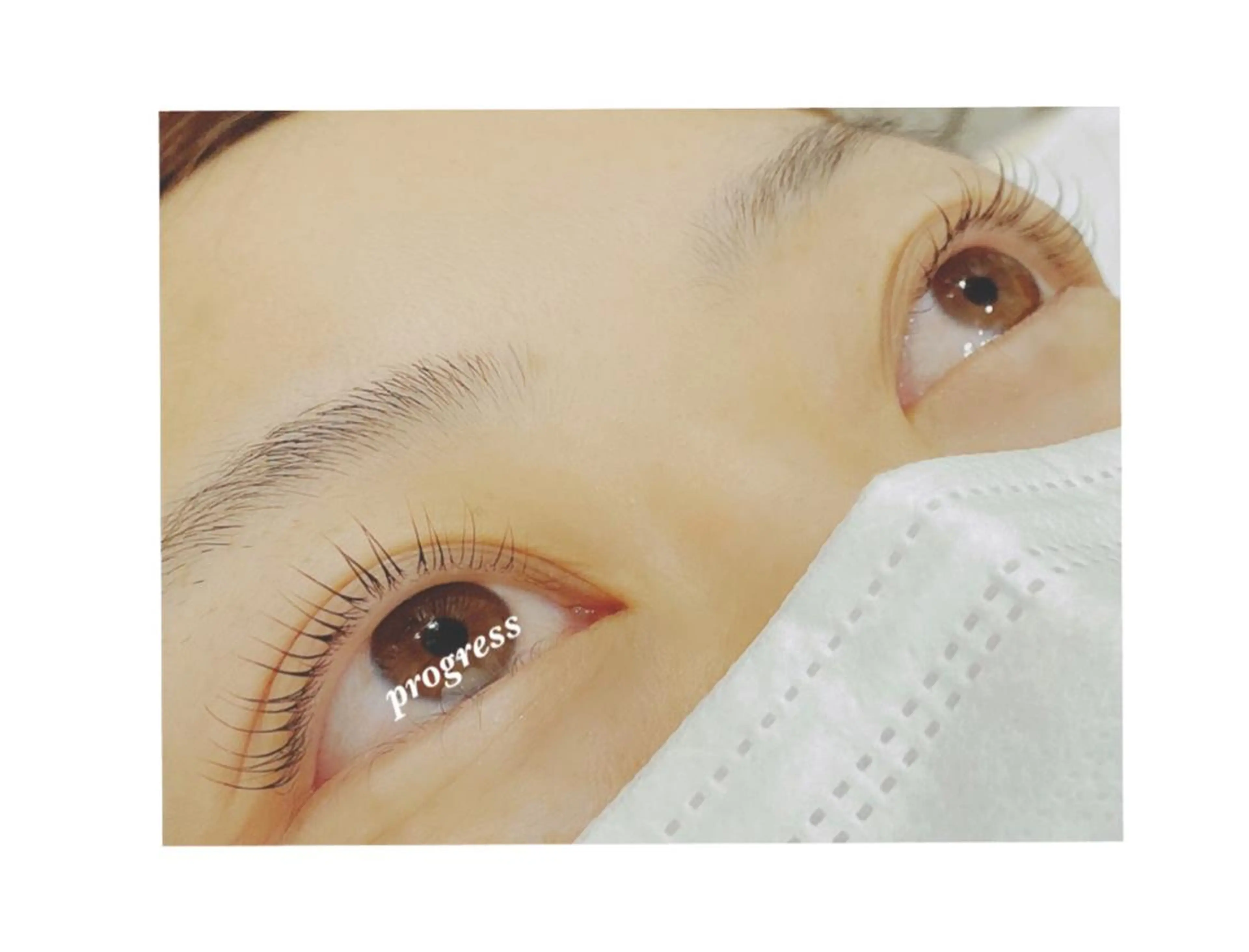 マツエク・マツパ カラーマツエク フラットラッシュ まつげパーマ セーブル 一重×まつ毛パーマ progress つくばのマツエク・マツパデザイン