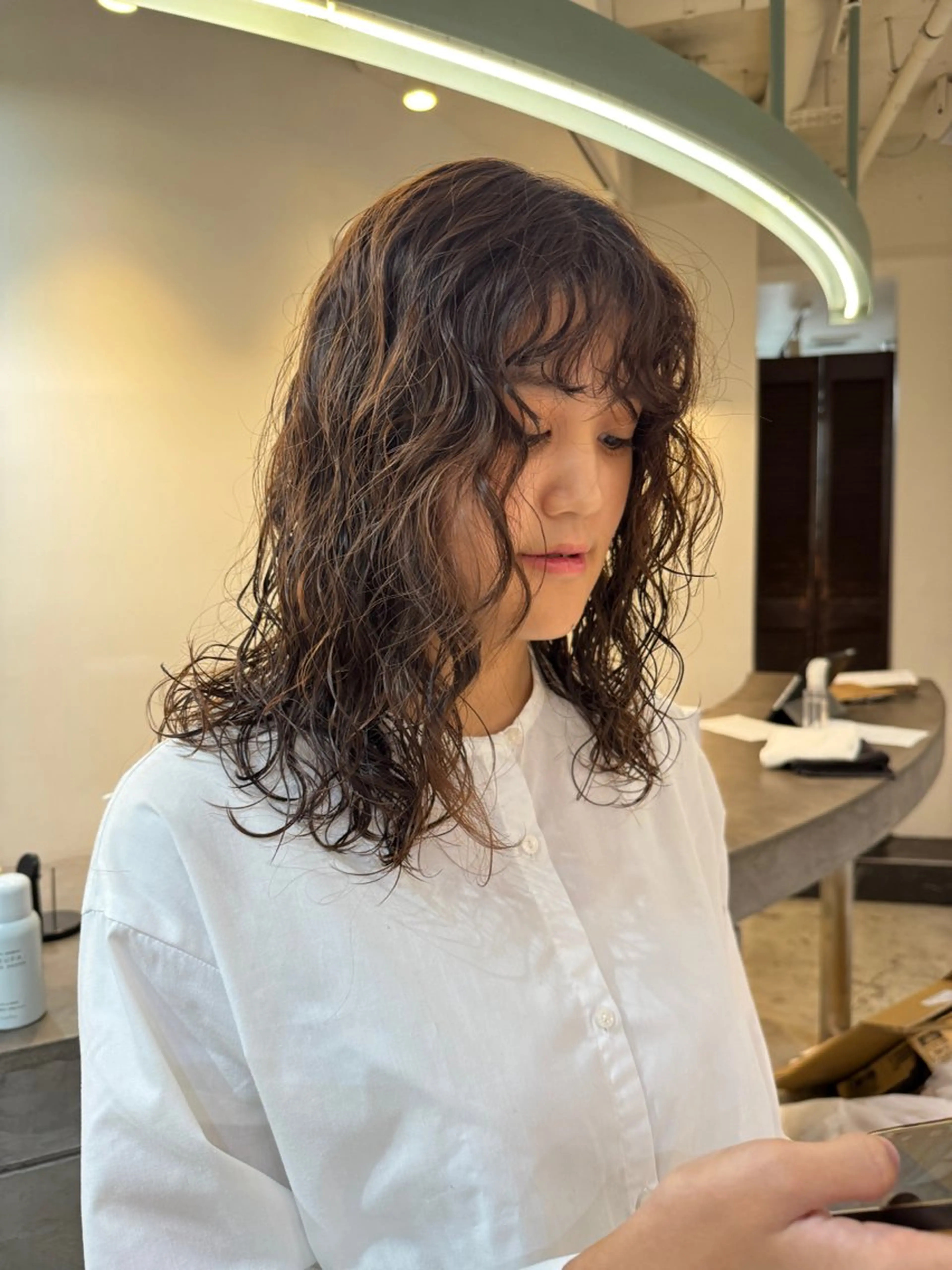 ロング パーマ 湯澤 哲成のヘアスタイル