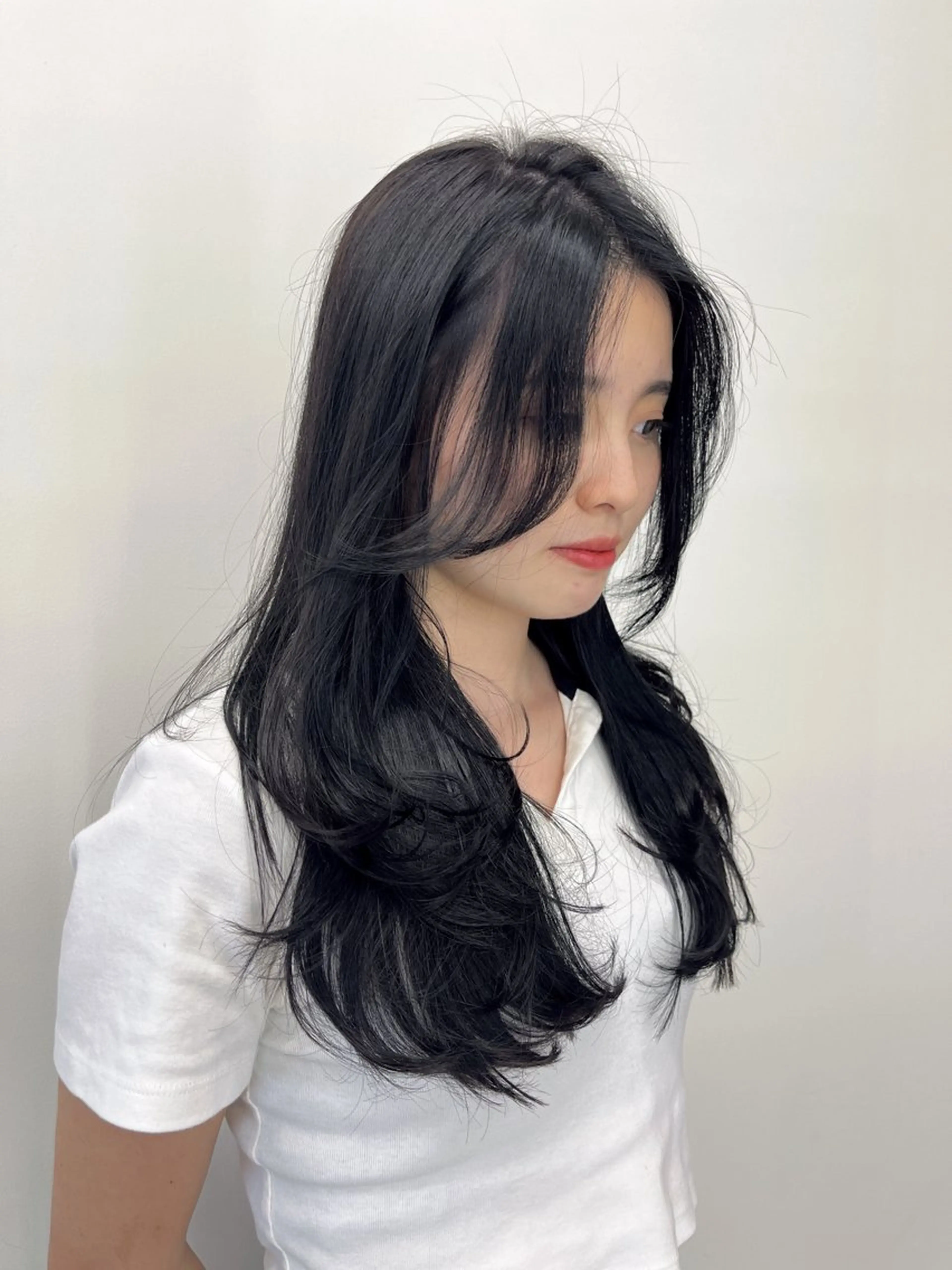 ロング カラー ヘアアレンジ レイヤー/髪質改善 /透け感カラー/艶髪のヘアスタイル