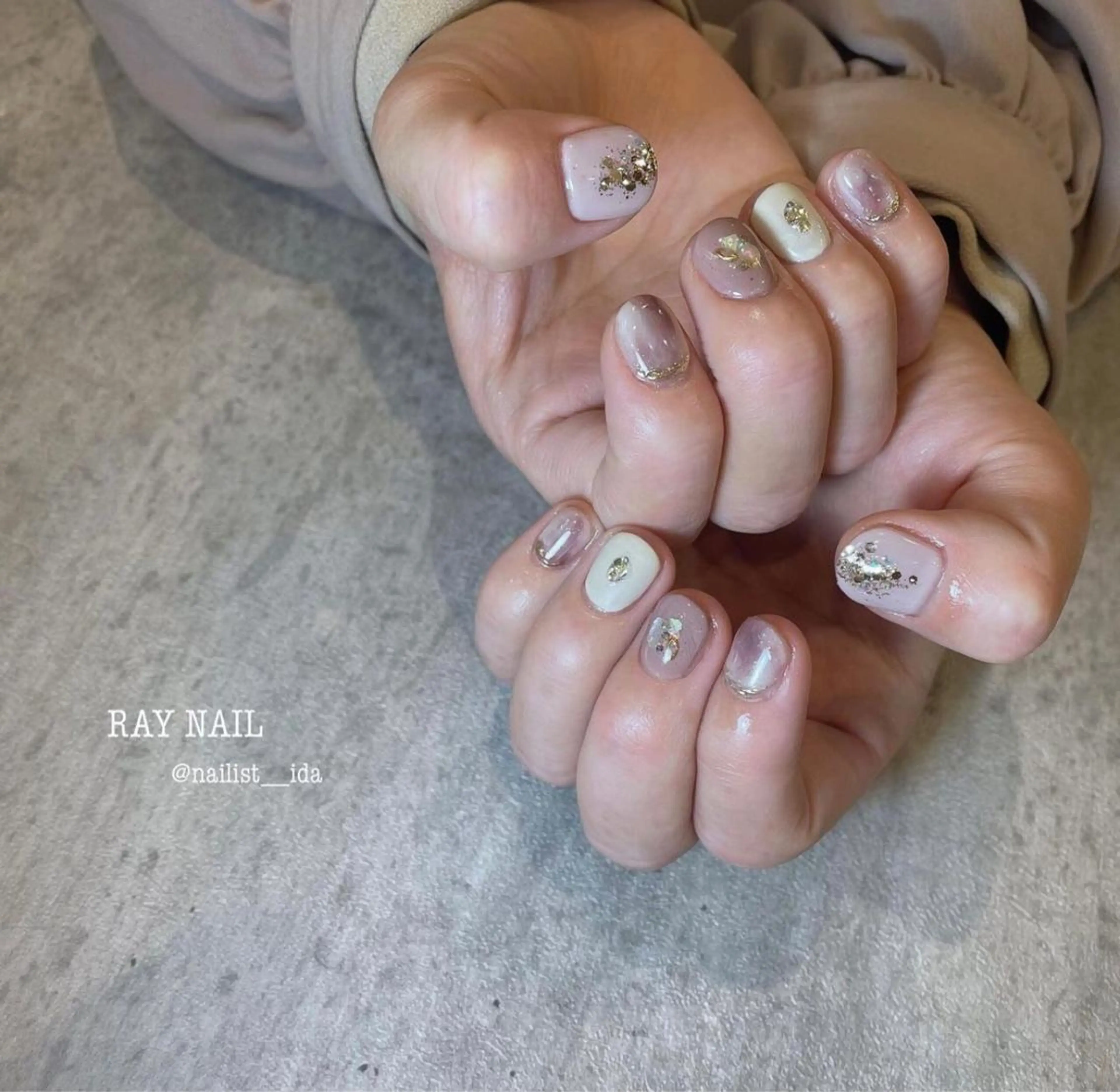 ネイル ピンク Arowa 伊田のネイルデザイン