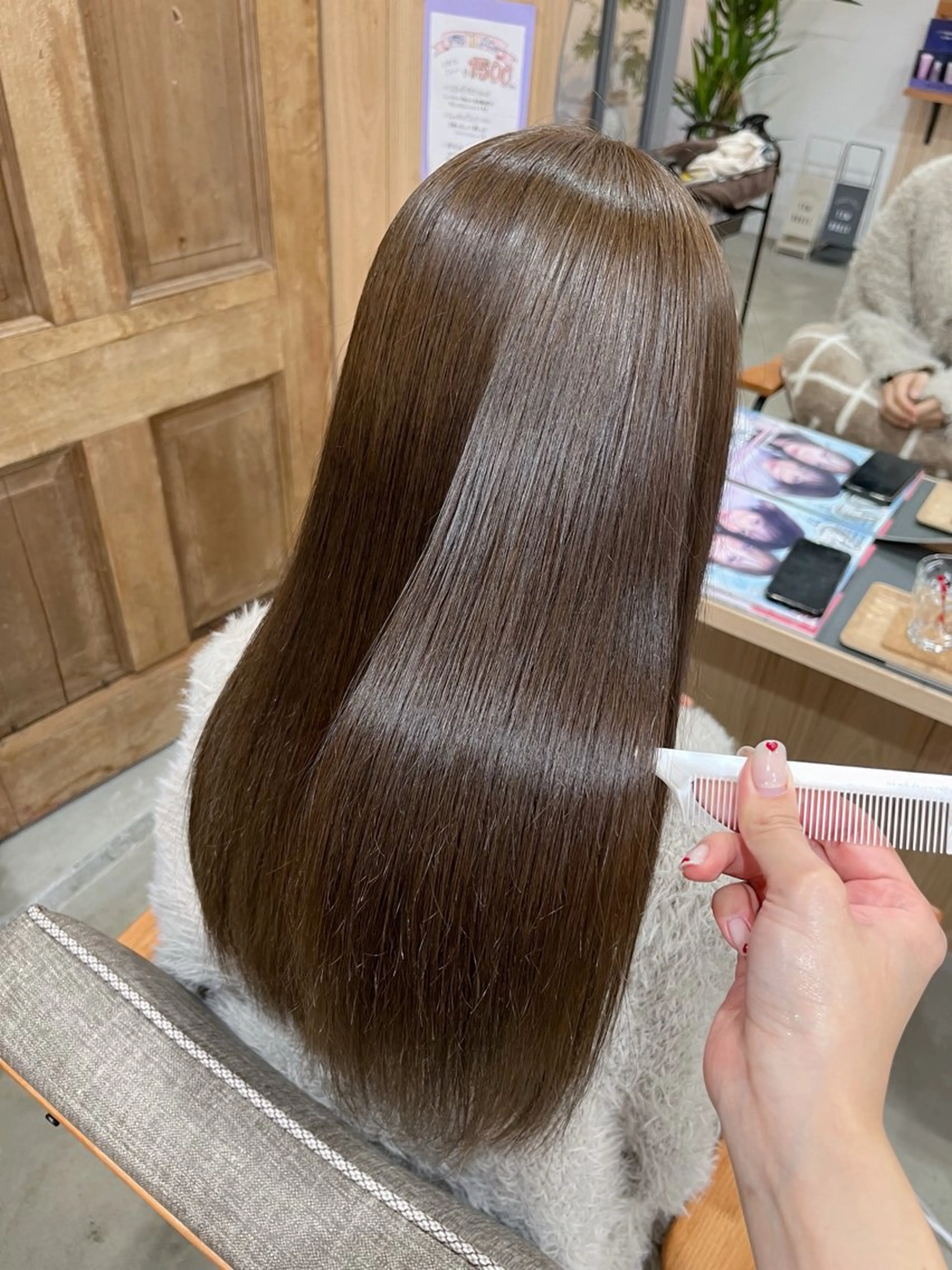セミロング カラー ベージュカラー オリーブベージュ ヘアカラー トリートメント 髪質改善/艶髪🫧 ｼｽﾞｸ🦥🌿のヘアスタイル