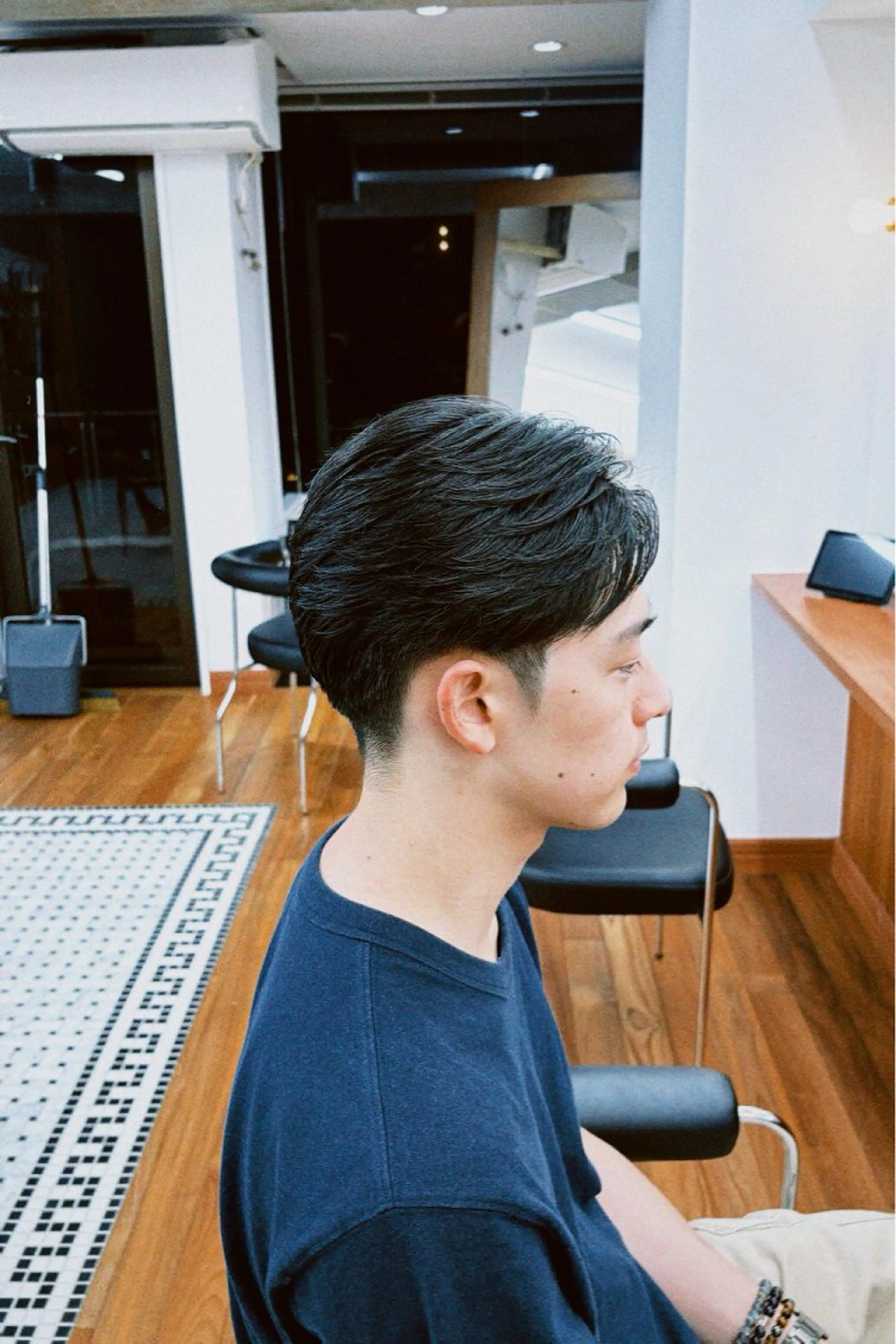 ショート メンズ センターパート メンズカット 髙橋創のヘアスタイル
