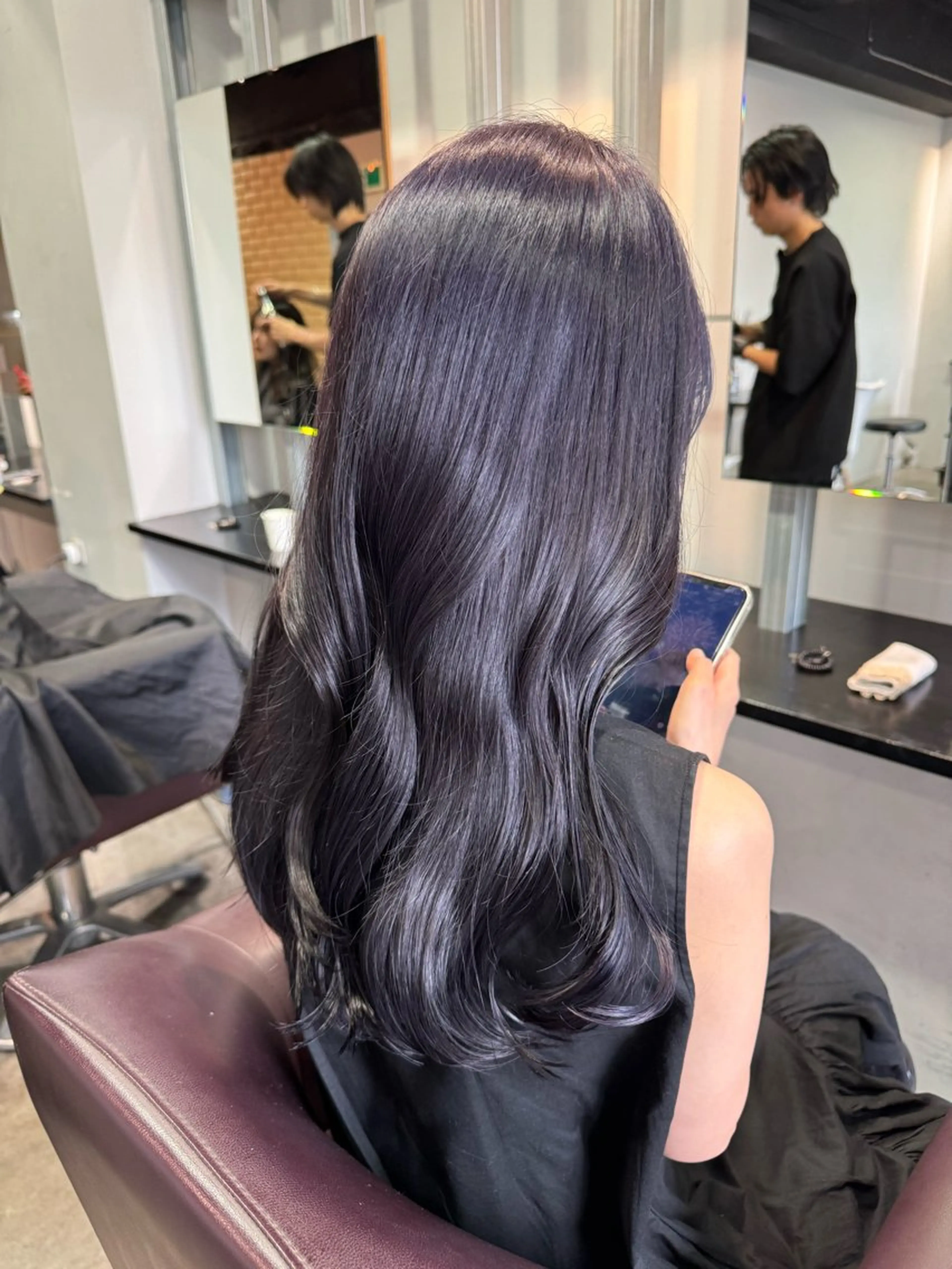 ロング カラー ブリーチ ラベンダーカラー ベージュ透明感カラー 🫧AYUMI🫧のヘアスタイル