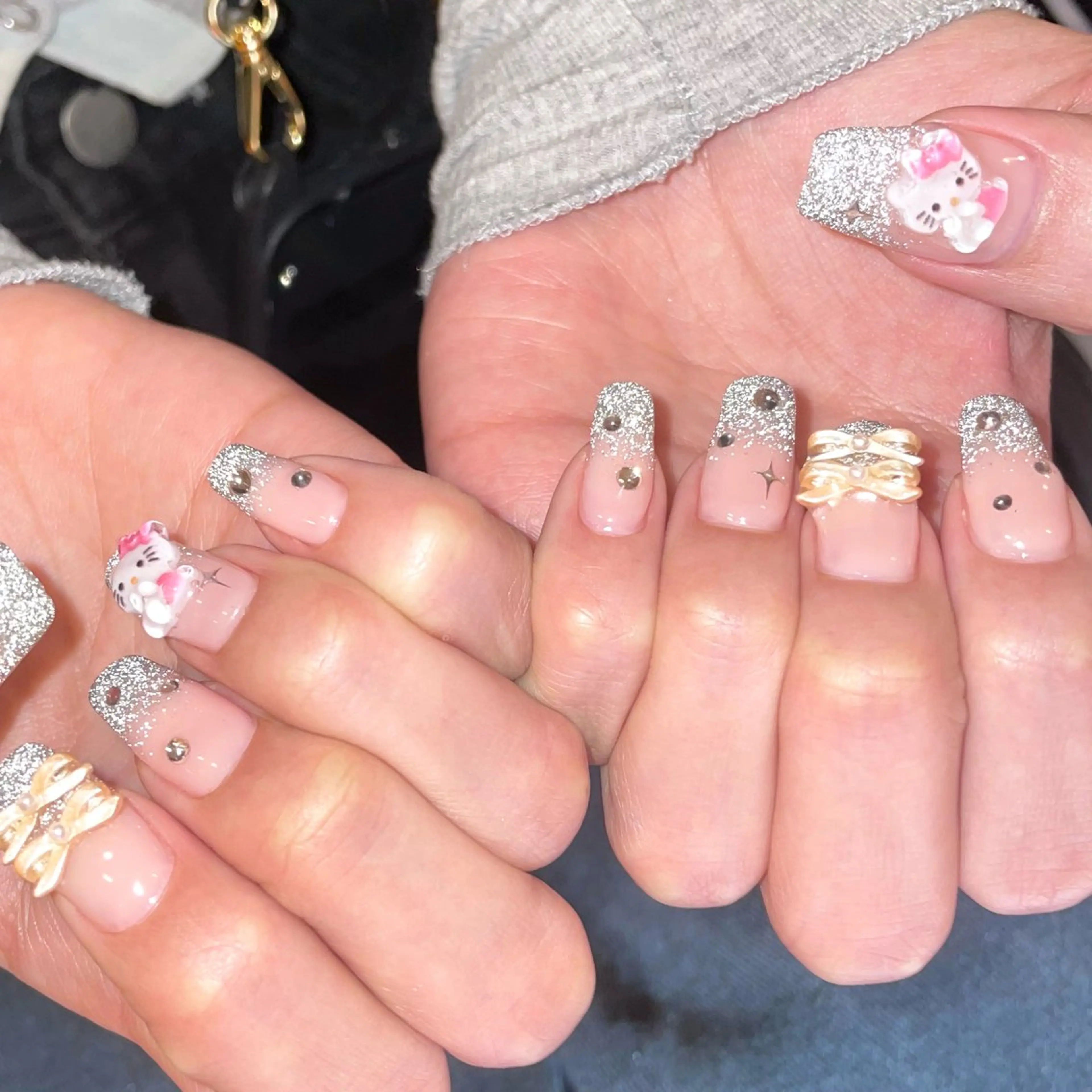ネイル フラッシュネイル ラメ(グリッター) ハンドネイル Nail ヌシん家 AKANEのネイルデザイン