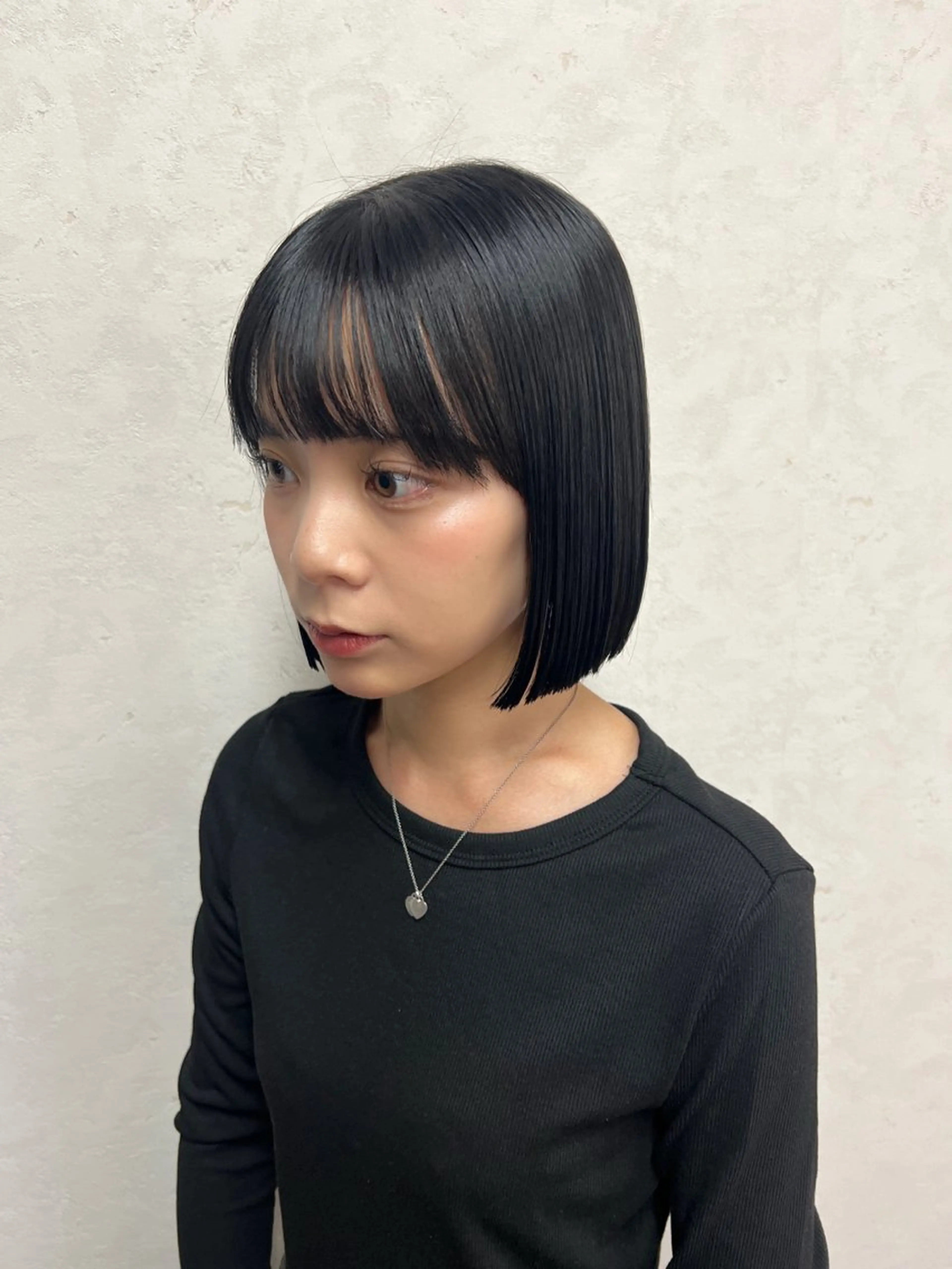 ミディアム カット ヘアカラー ボブ／ストレート🎀 harukaのヘアスタイル