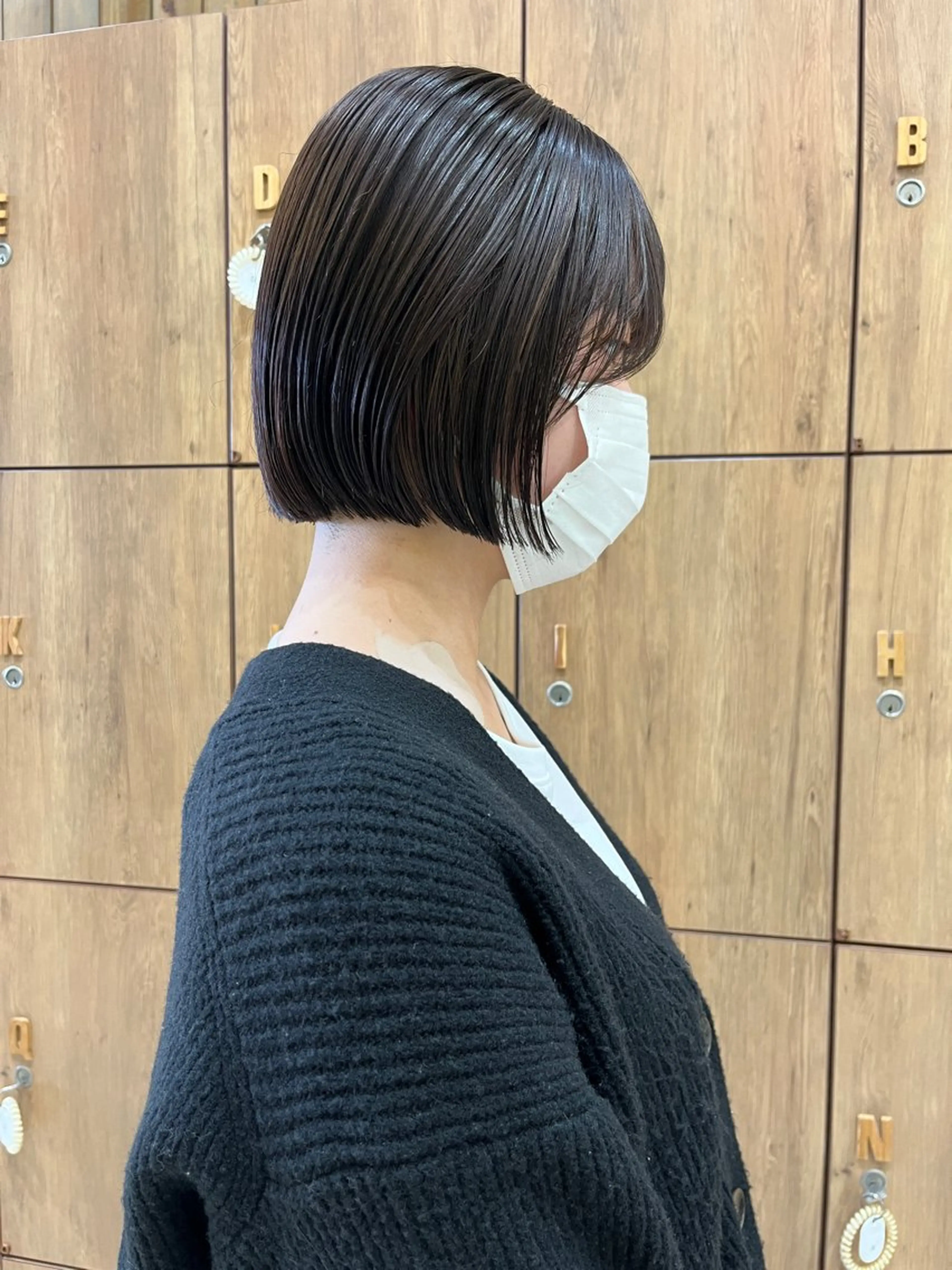 ショート カラー 黒田瀬奈/ボブ まろやかベージュのヘアスタイル