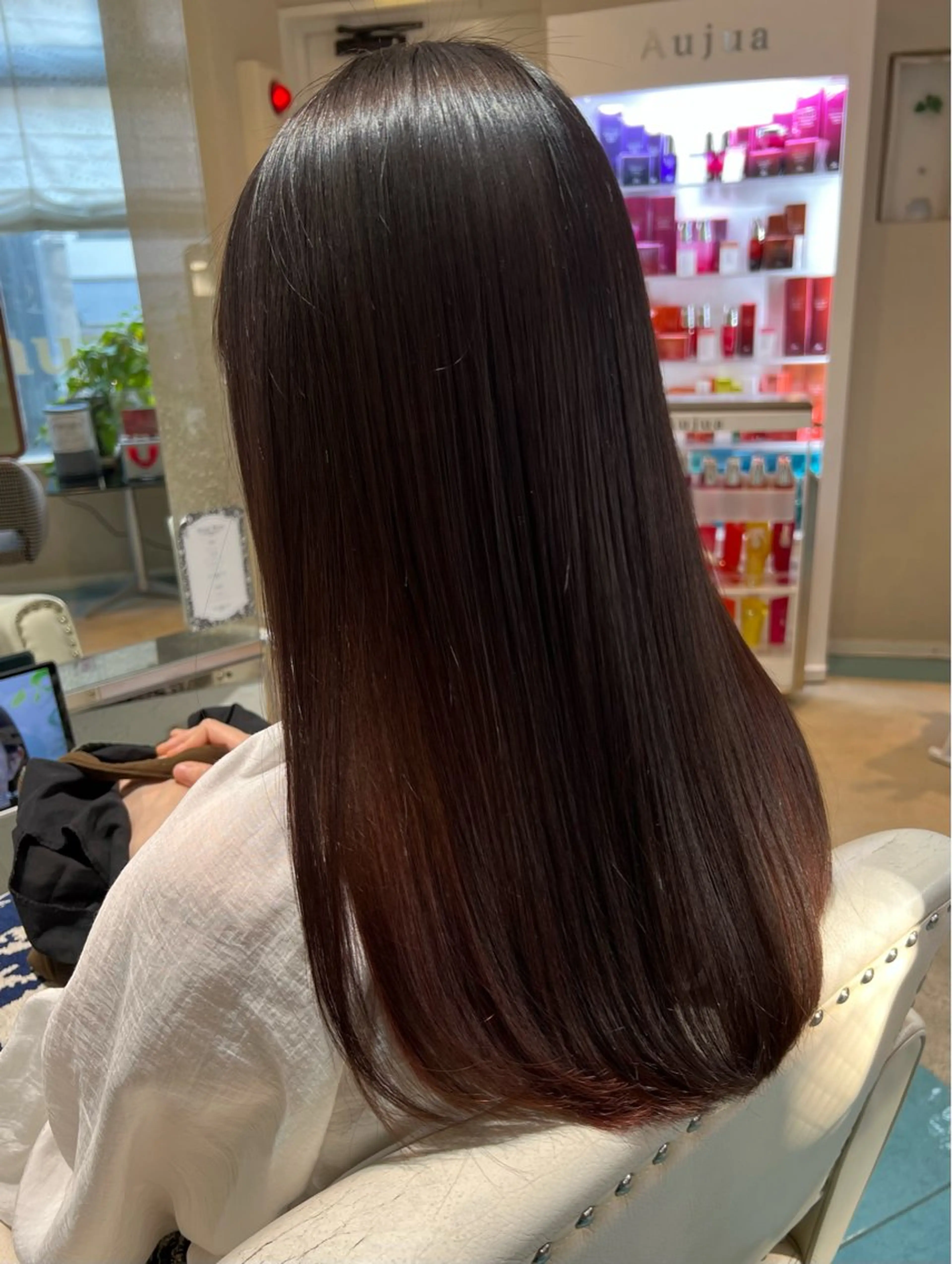 ロング 髪質改善 縮毛矯正 トリートメント 酸性ストレート 髪質改善/酸性ストレ ート/ブリーチ縮毛のヘアスタイル