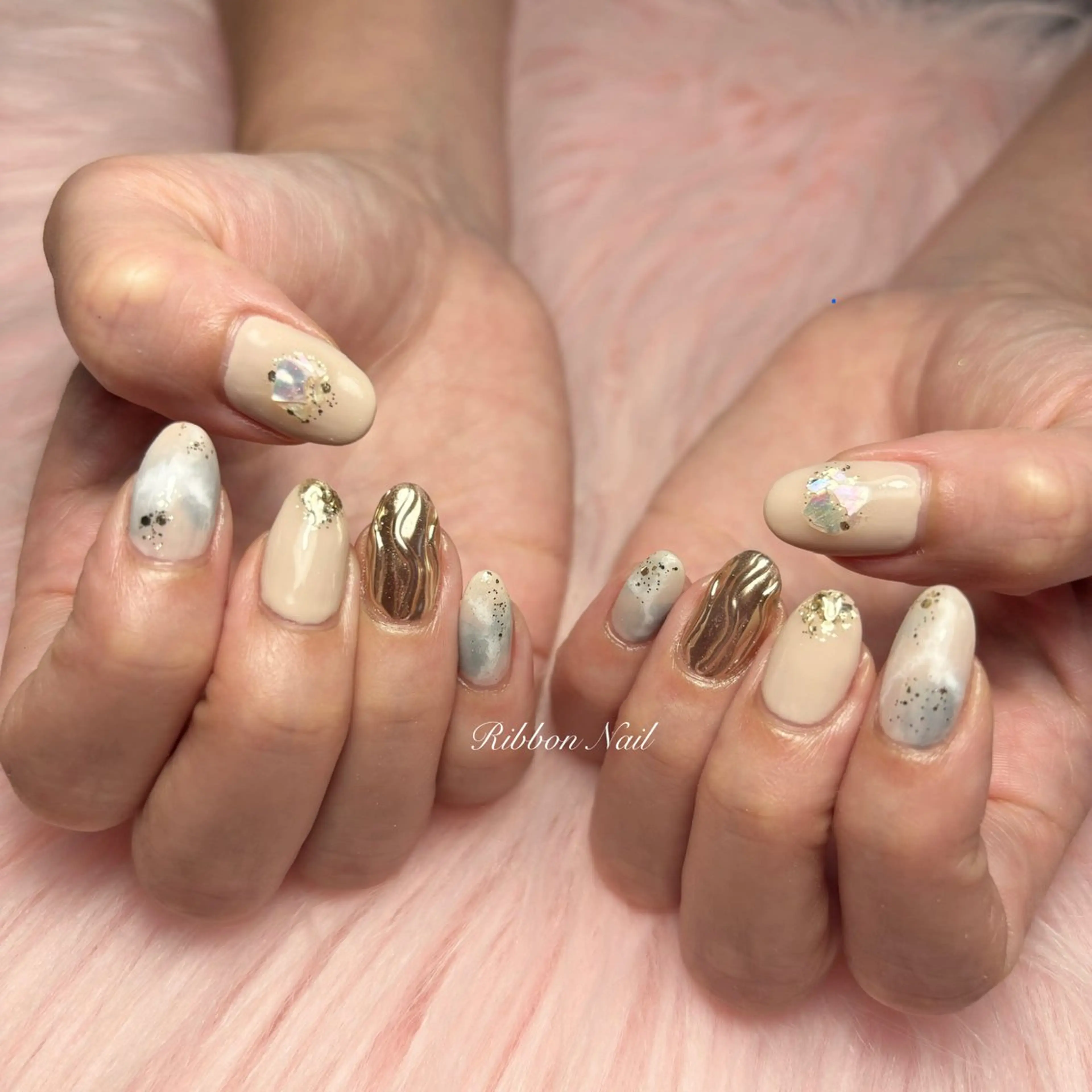 ネイル ニュアンスネイル Nail Ambra 小山のネイルデザイン