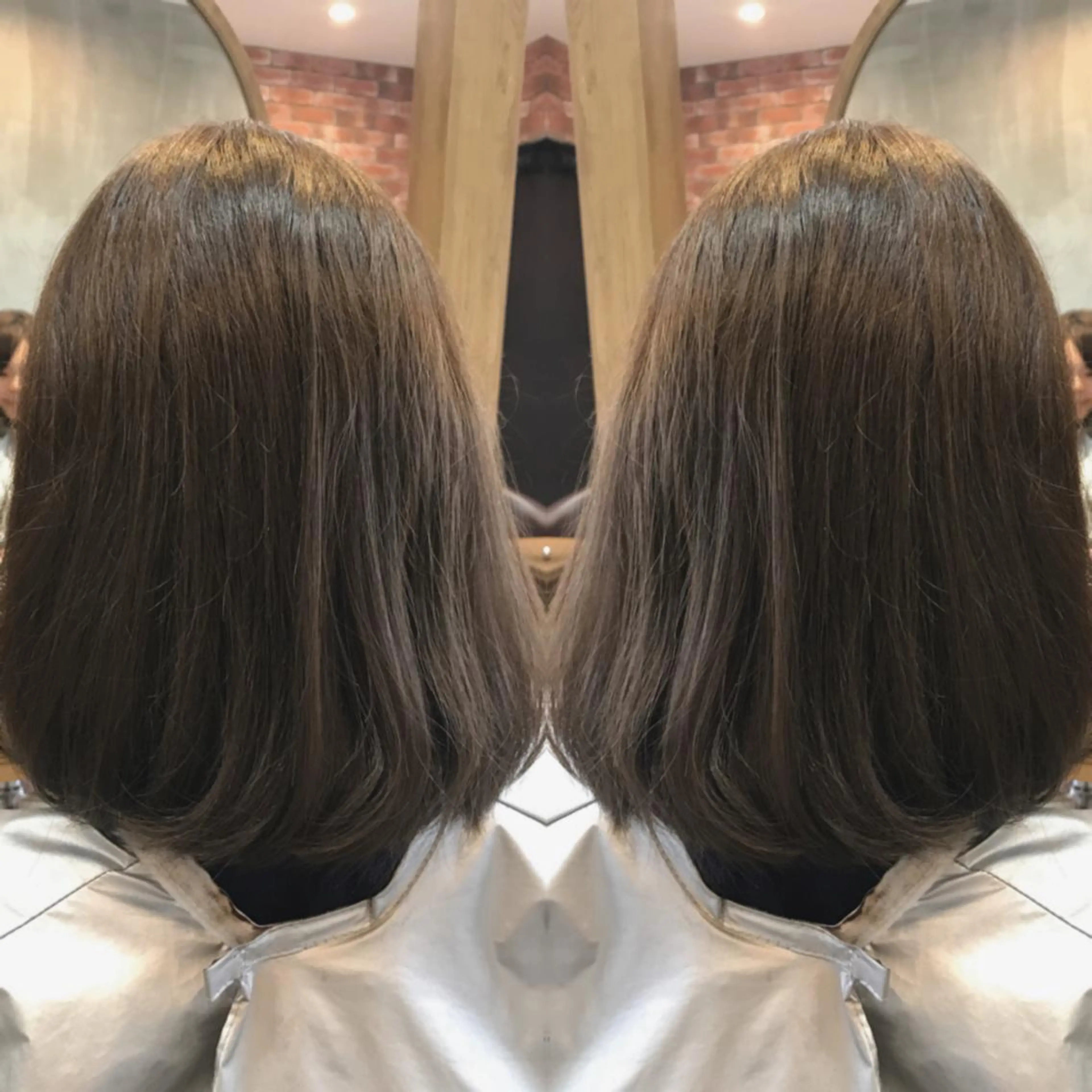 ミディアム カラー カット ヘアカラー トリートメント 重政 和樹のヘアスタイル