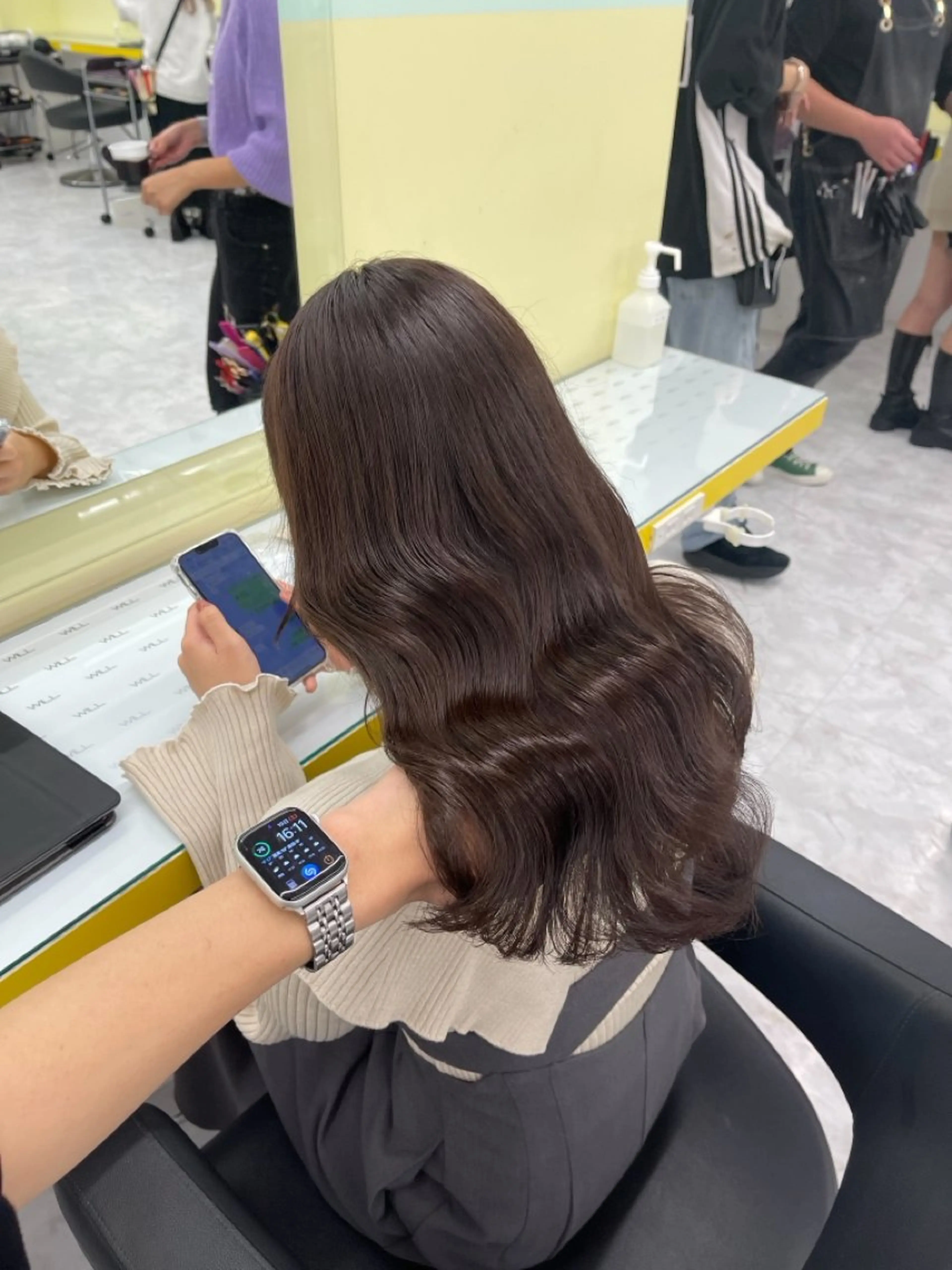 ロング ヘアカラー トリートメント 🍒暖色カラー ✖️髪質改善:みいなのヘアスタイル