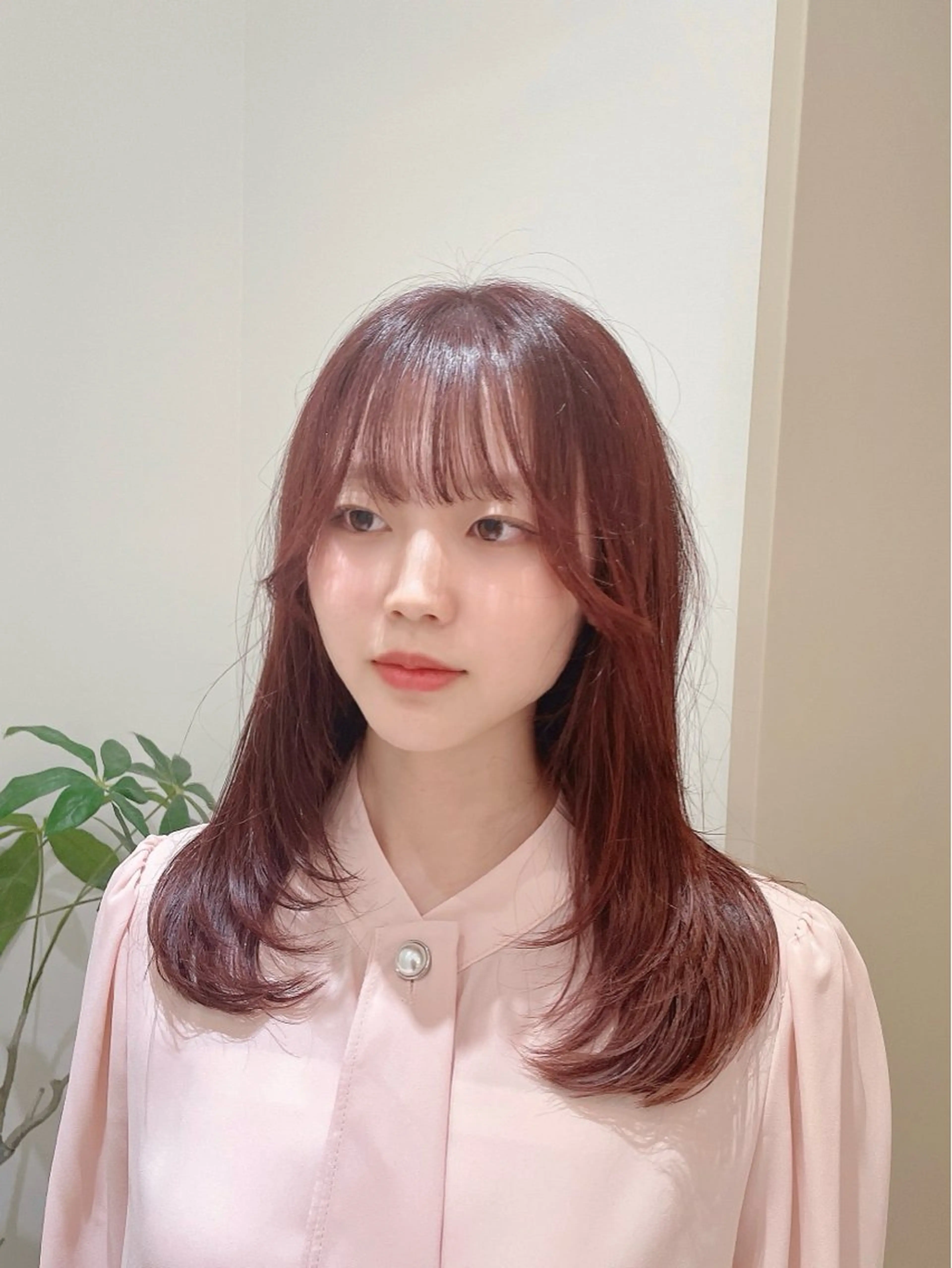 セミロング カラー フェイスレイヤー/ 小顔/髪質改善　関のヘアスタイル