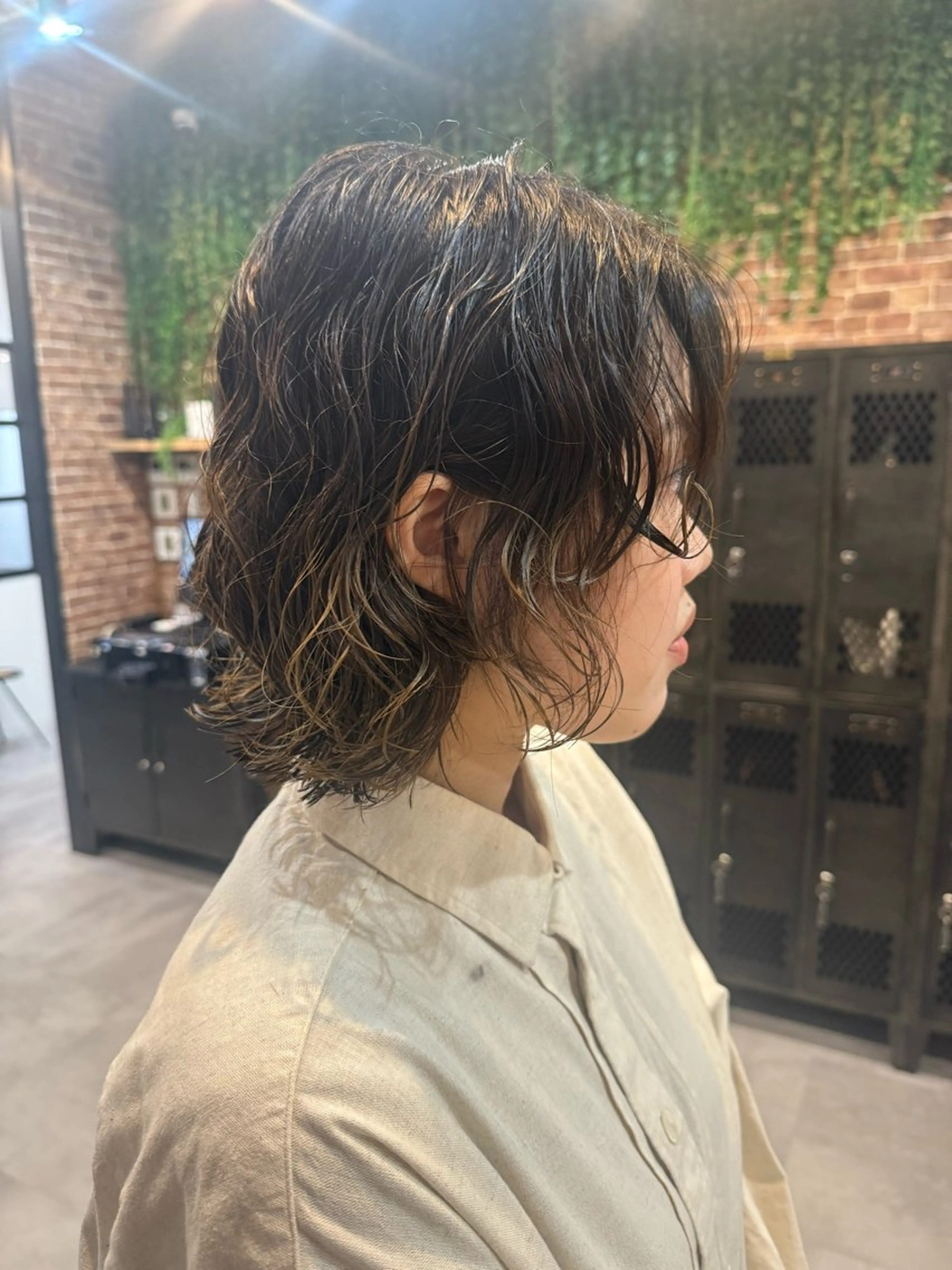 ショート パーマ ボブ レイヤーカット ウルフカット プードルパーマ カット パーマ トリートメント しおり/パーマ/ newi町田のヘアスタイル