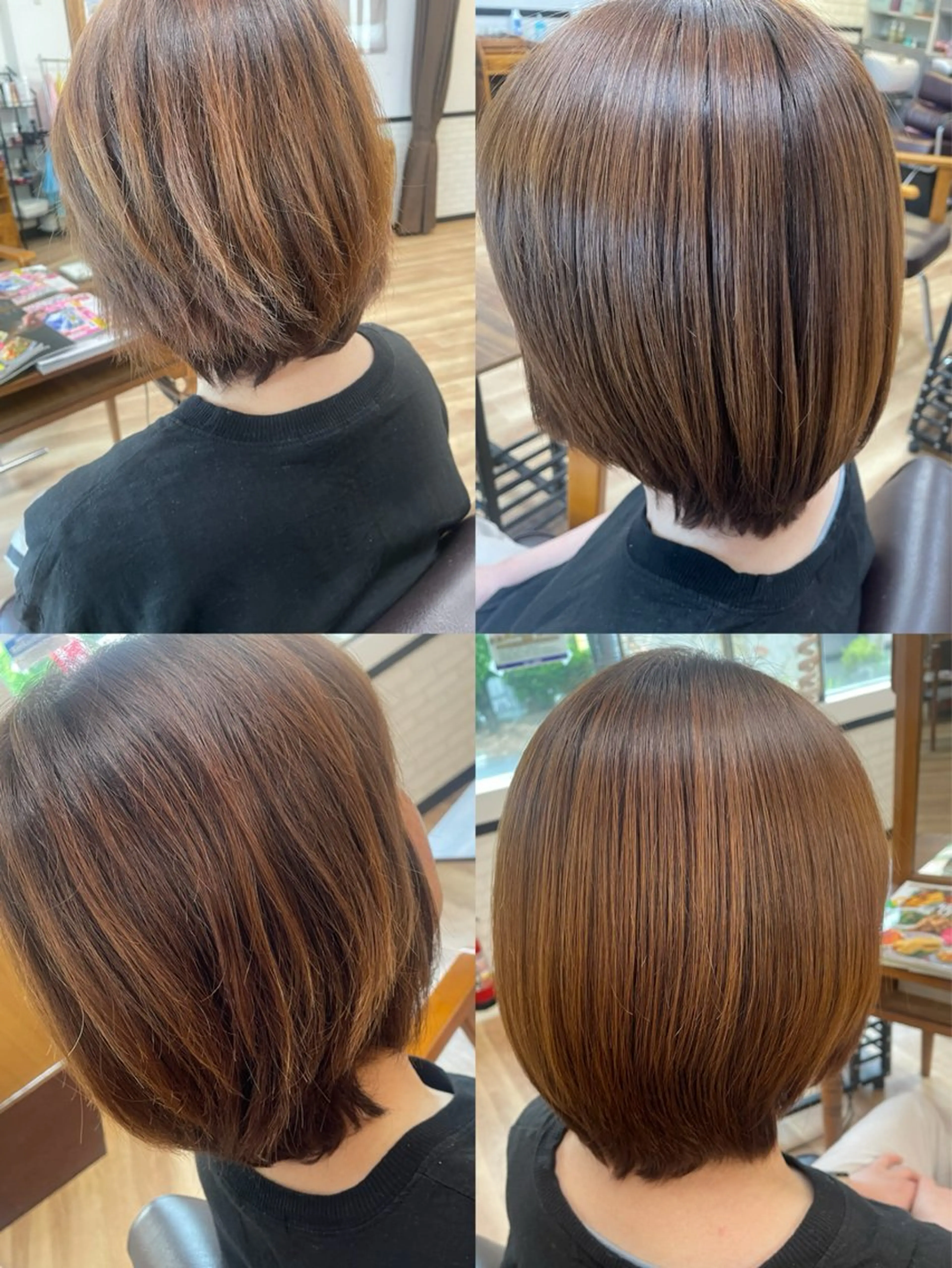 ミディアム 縮毛矯正 トリートメント 菊池 栄里奈のヘアスタイル