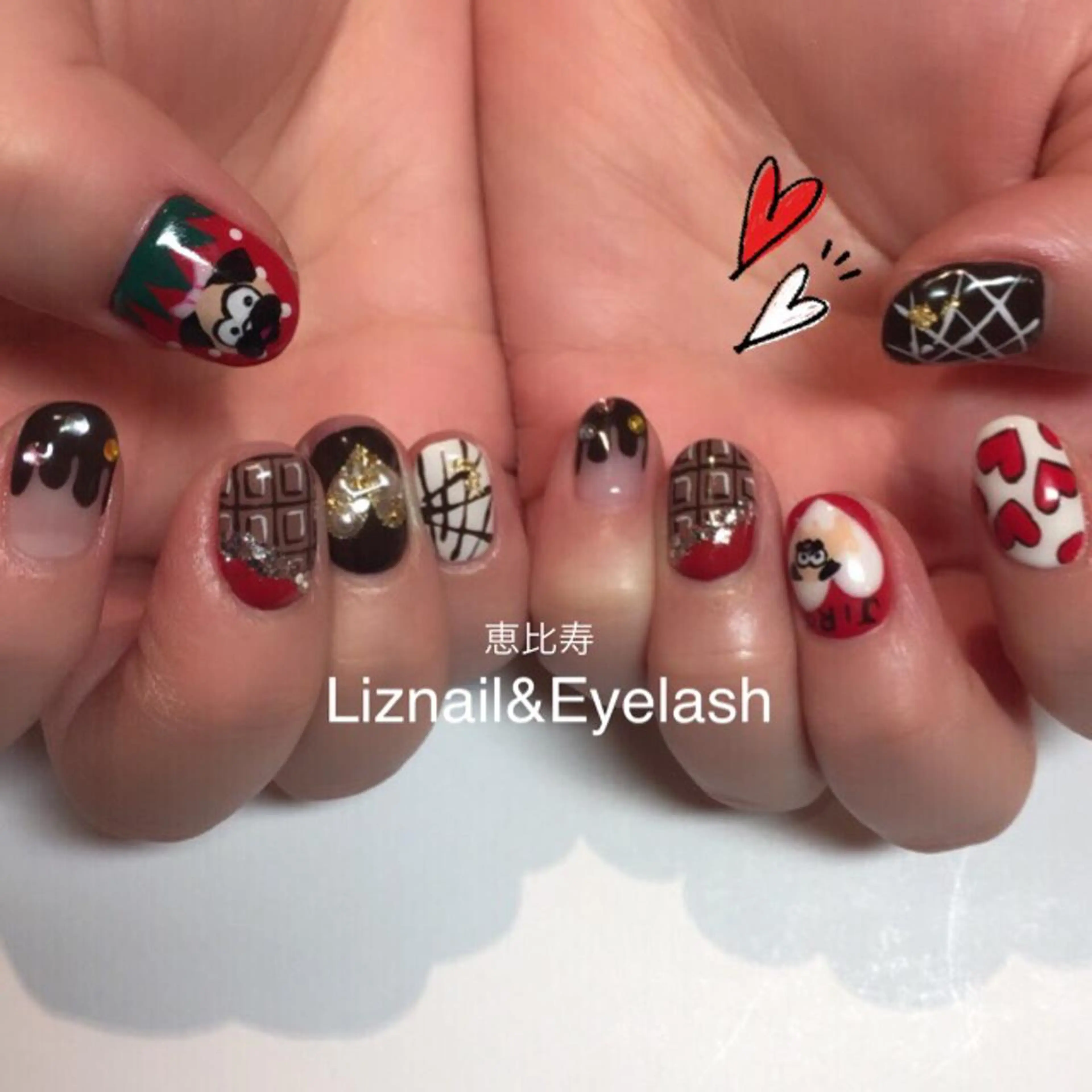 ネイル バレンタイン Rawr / saoriのネイルデザイン