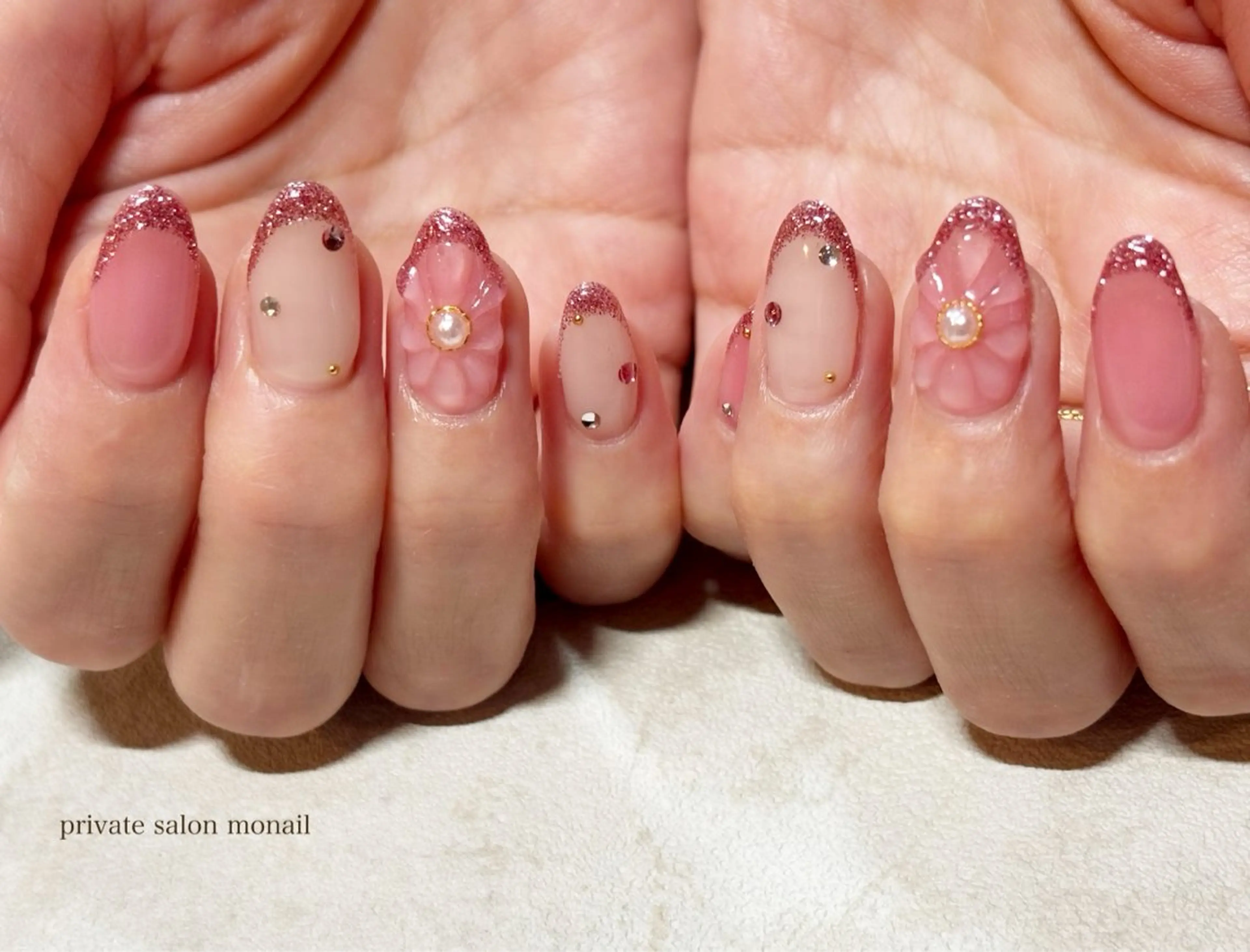 ネイル フレンチネイル ハンドネイル nail salon monailのネイルデザイン
