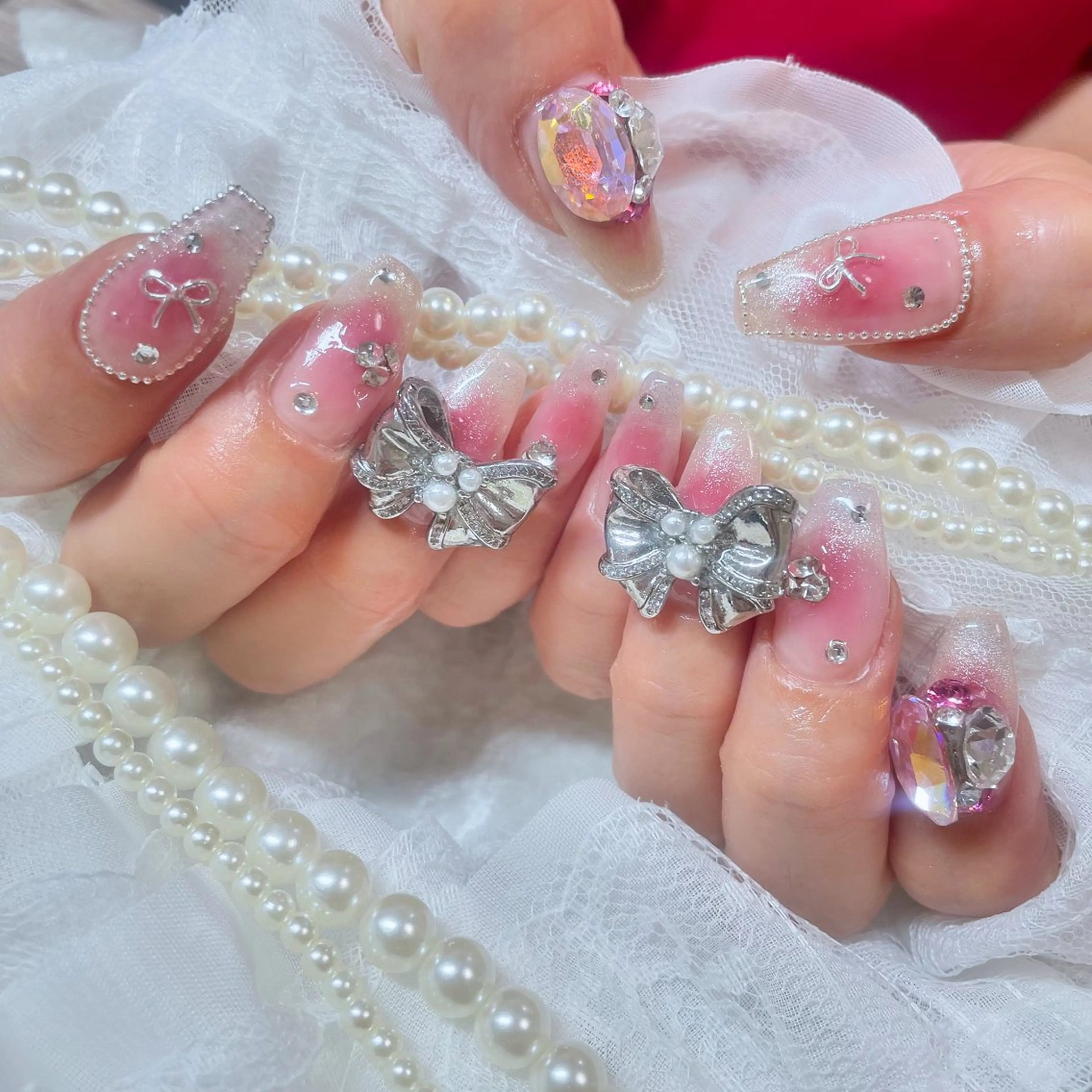 ネイル チークネイル ワンホンネイル ハンドネイル 🎀AYAKO 🎀中韓ネイルのネイルデザイン