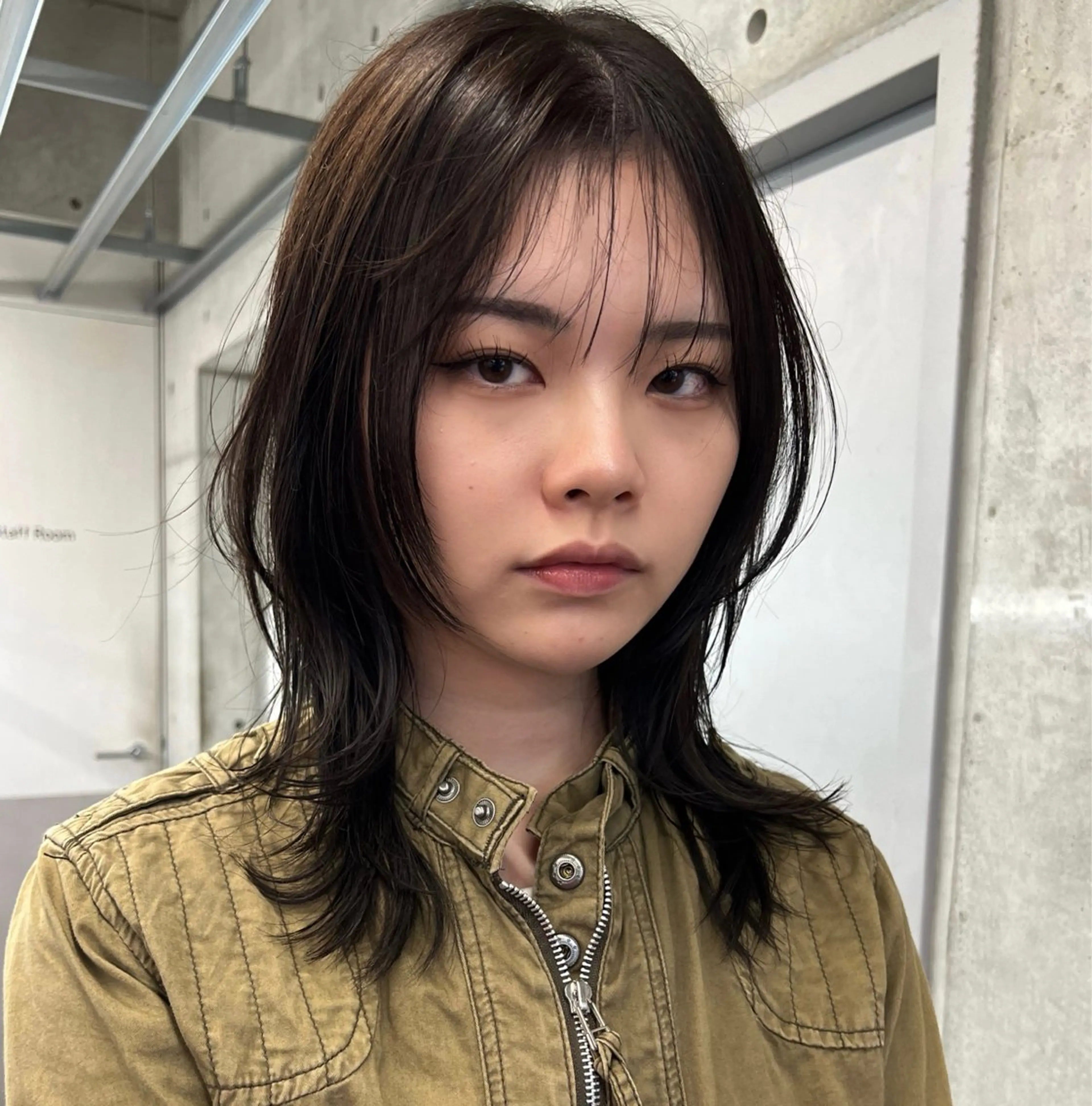 ミディアム カラー カット ヘアカラー ハッシュカット カシマハヤトのヘアスタイル
