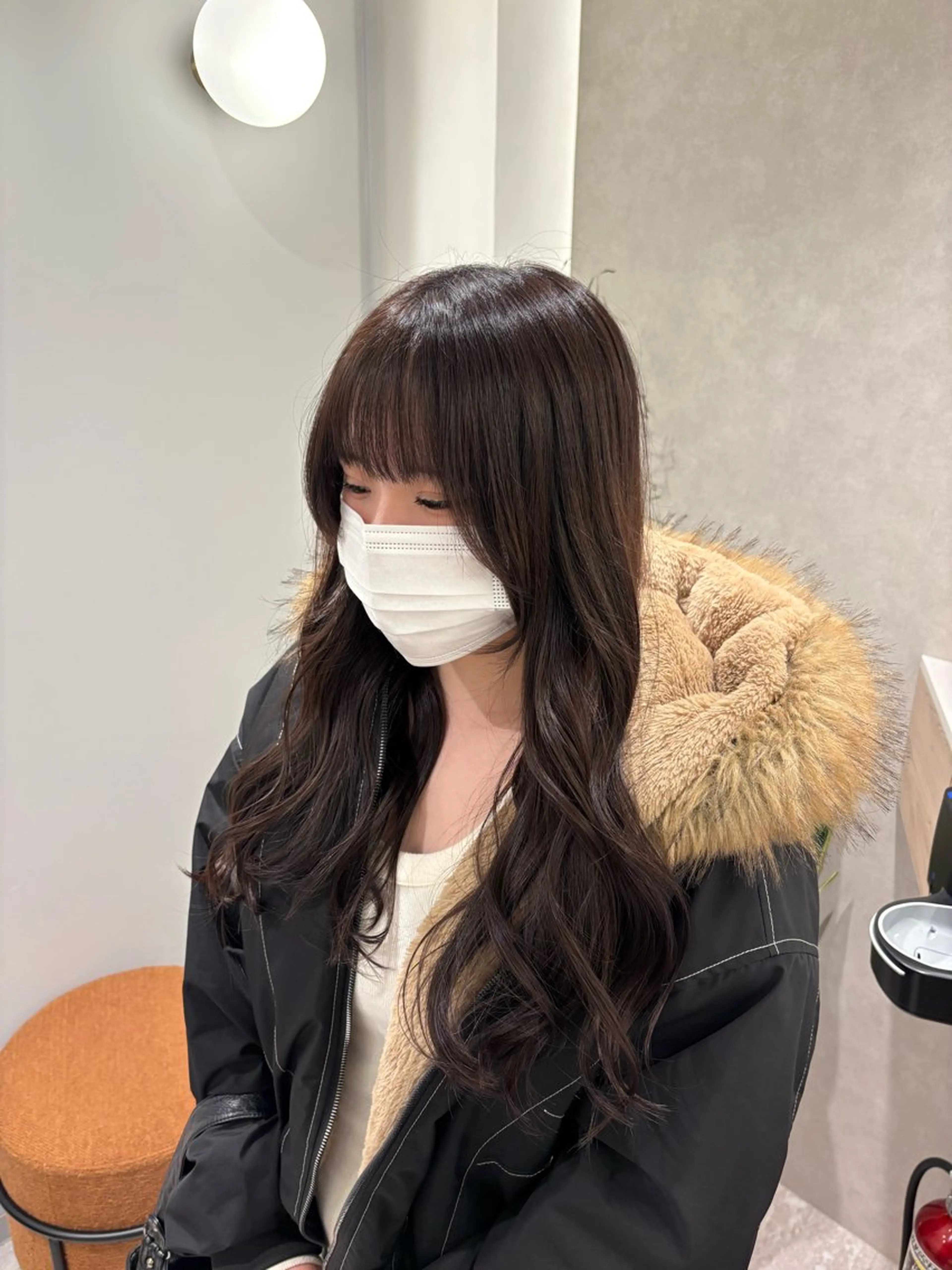 ロング 顔周りカット 𝜗𝜚cocoro 韓国𝜗𝜚のヘアスタイル